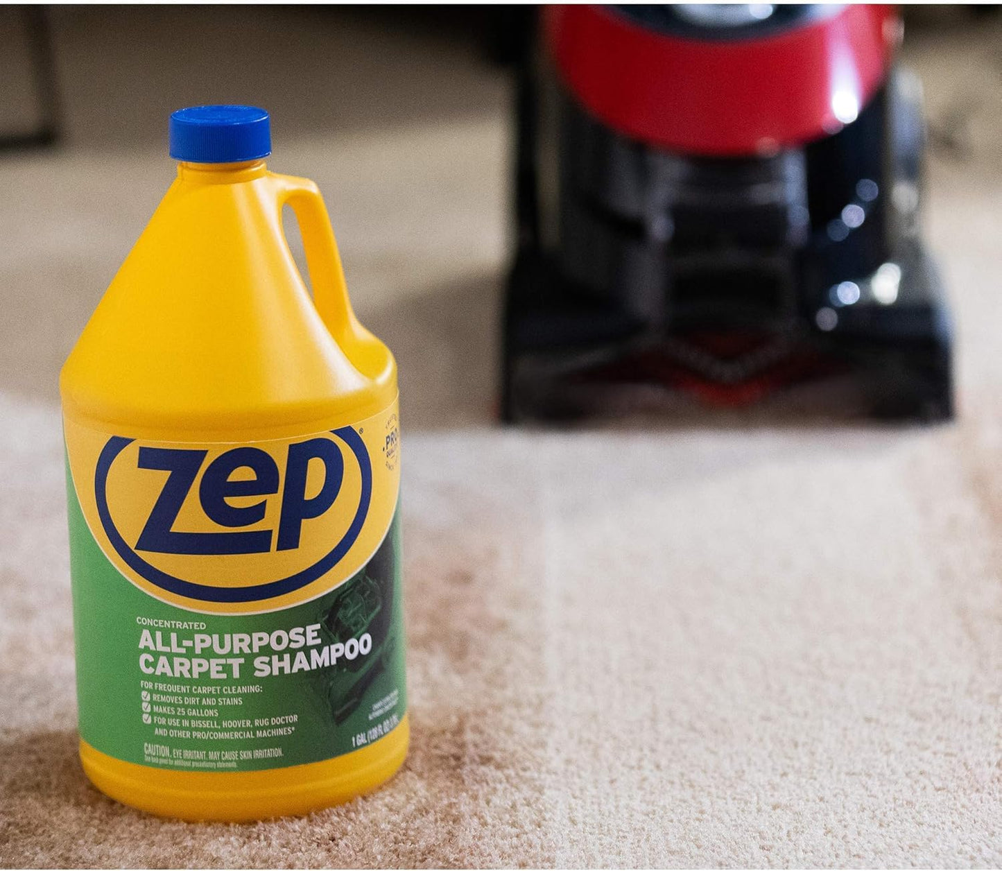 Zep All-Purpose Carpet Shampoo Concentrate Cleaner - 1 Gallon - ZUCEC128 - Professional Formula