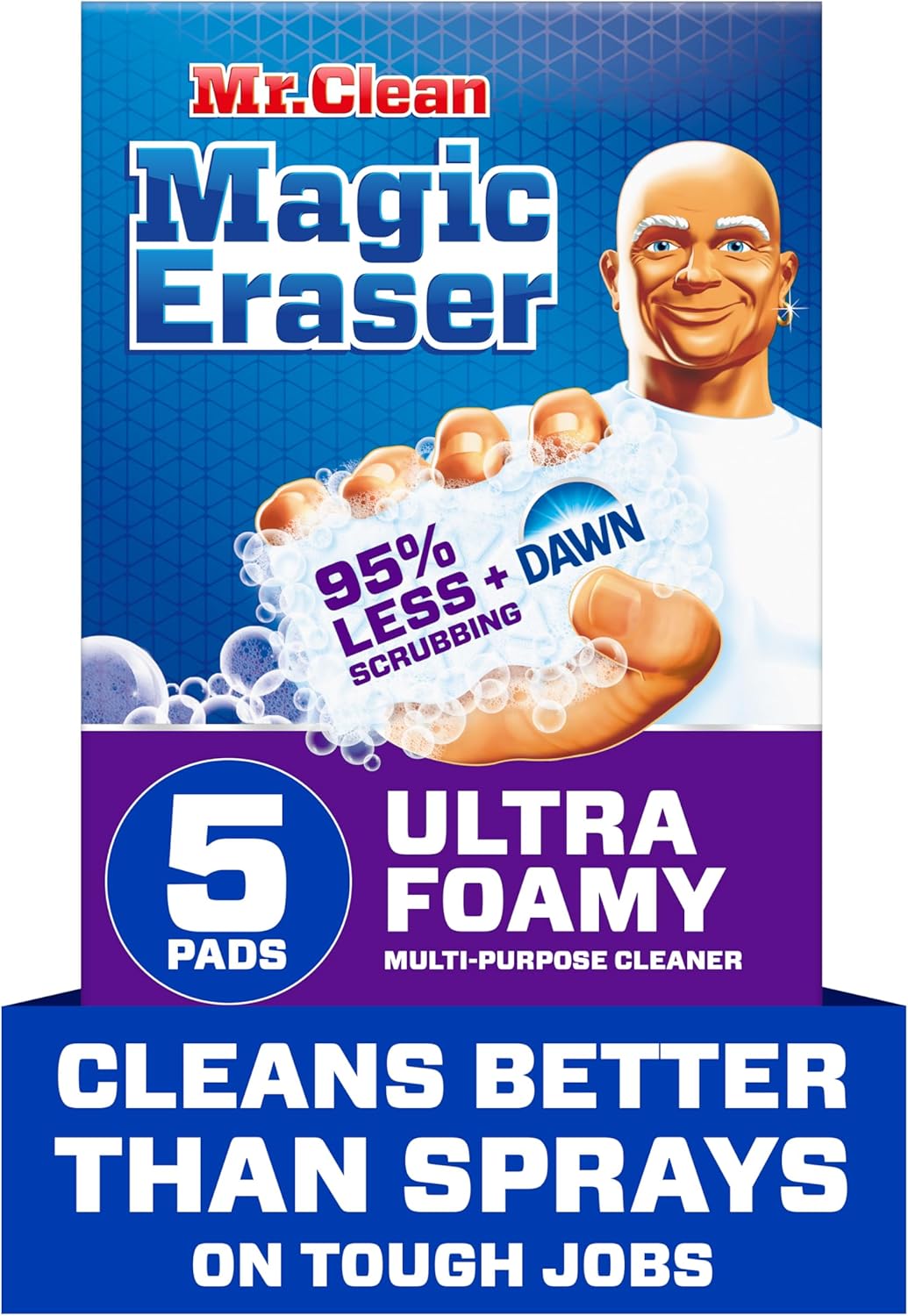 Mr. Clean Magic Eraser Foaming Sponge, All Purpose Cleaner, Dawn Cleaning Power, Wall Cleaner