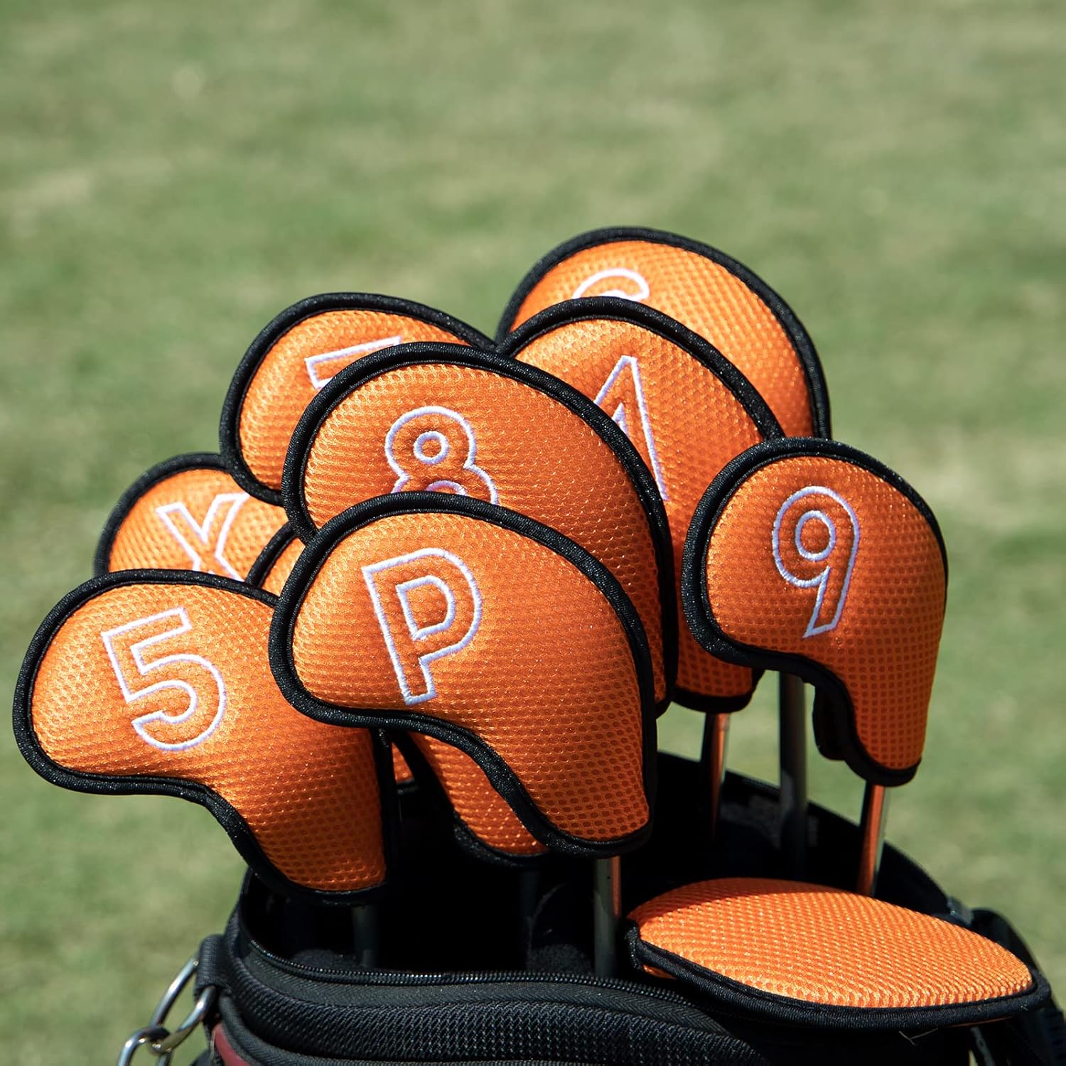 Montela Golf Iron Covers,Golf Iron Head Covers Mesh Golf Iron Covers Set 10pcs Golf Iron