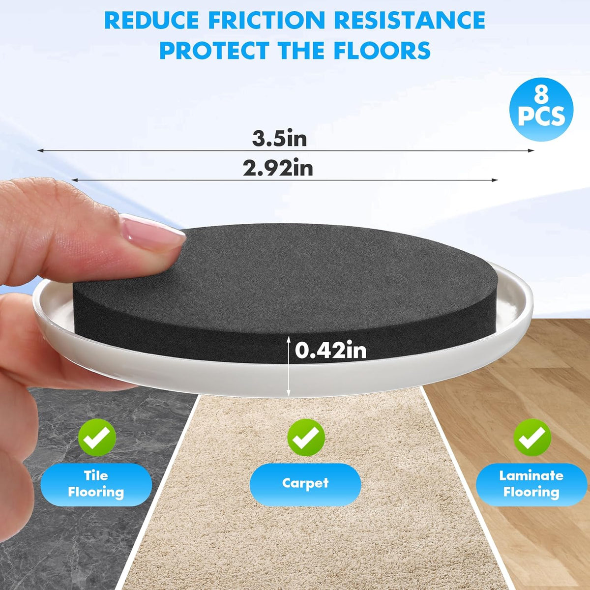 Furniture Lifter Tool, Appliance Lifter, Save 80% Effort, Lift Up to 400 Pounds Heavy Items