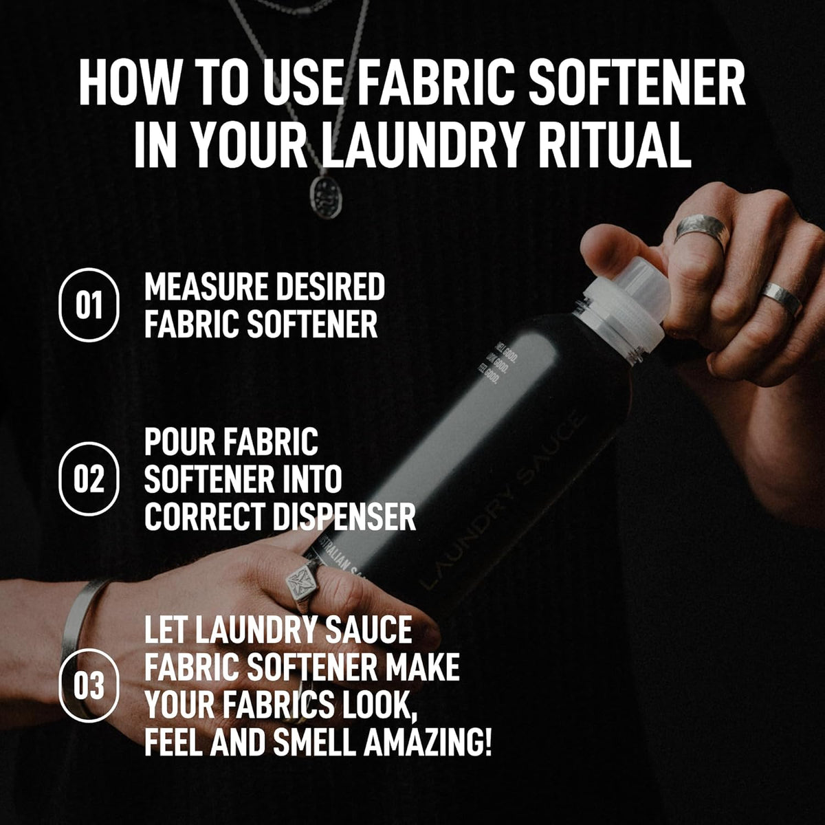 Laundry Sauce - Laundry Fabric Softener (Australian Sandalwood) Luxury Fragrance, Softens &