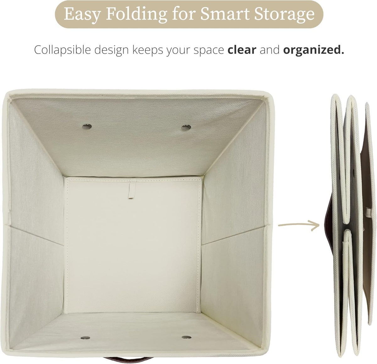 DECOMOMO Storage Bins, Cube Storage Bin with Labels, Fabric Storage Cubes for Shelves (10.5" x 11"