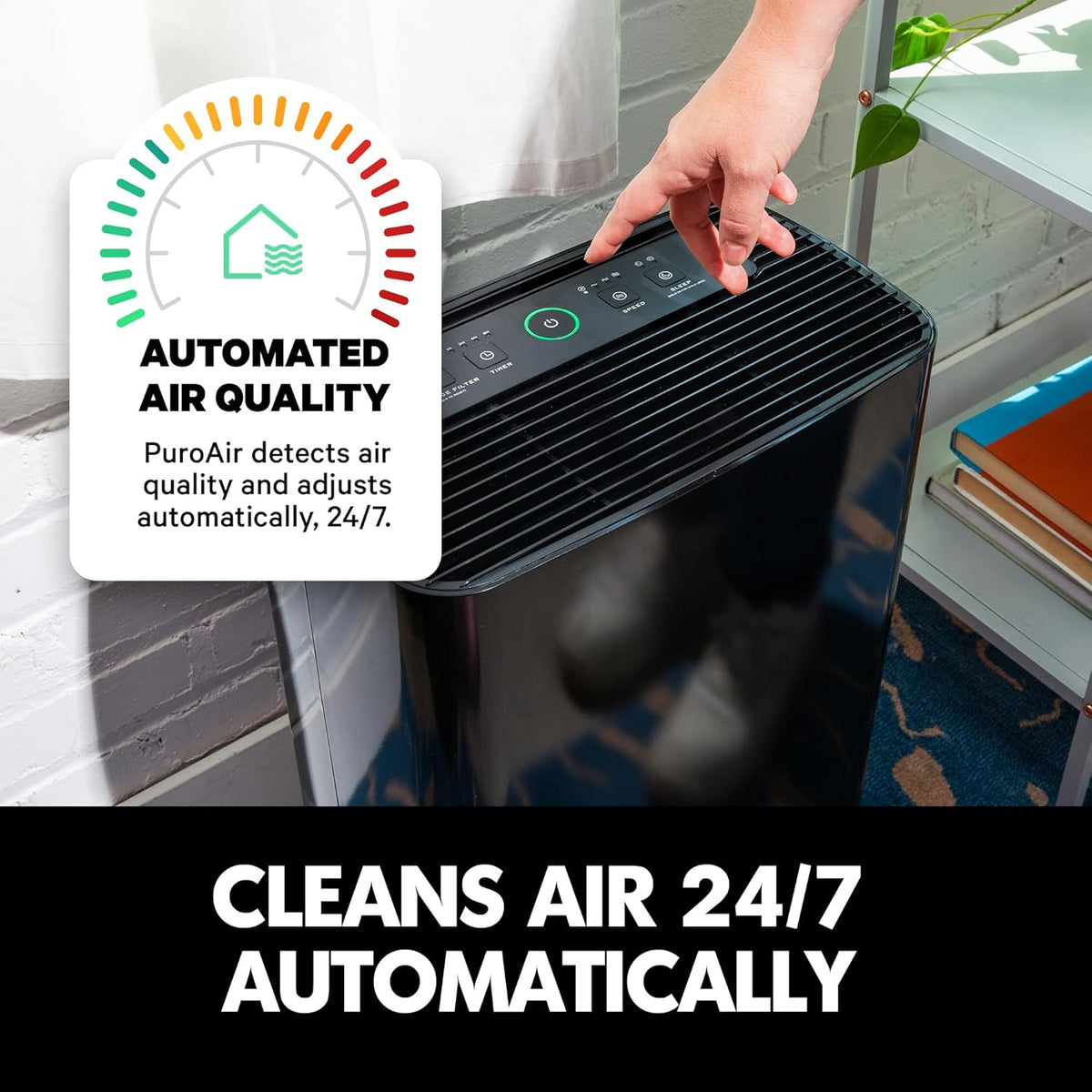 PuroAir 400 HEPA Air Purifier for Home Large Rooms - Covers 2,000 Sq Ft - Filters Up To 99.9% of