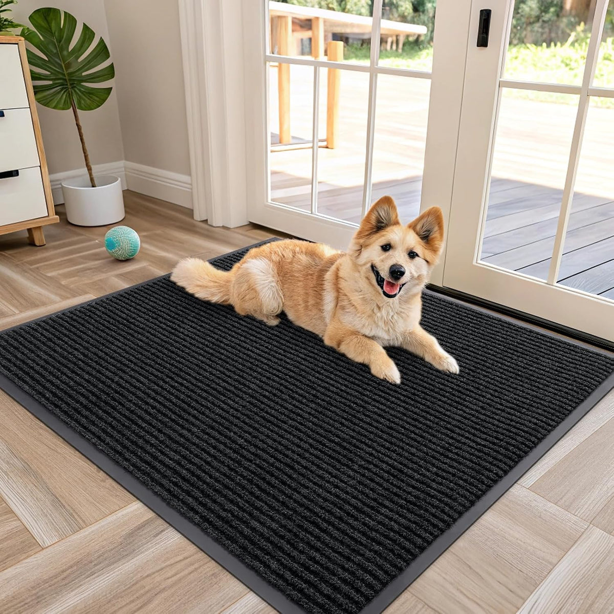 OLANLY Front Door Mat Indoor Outdoor Entrance, Waterproof Heavy Duty Doormat, Fade Resistant, Low