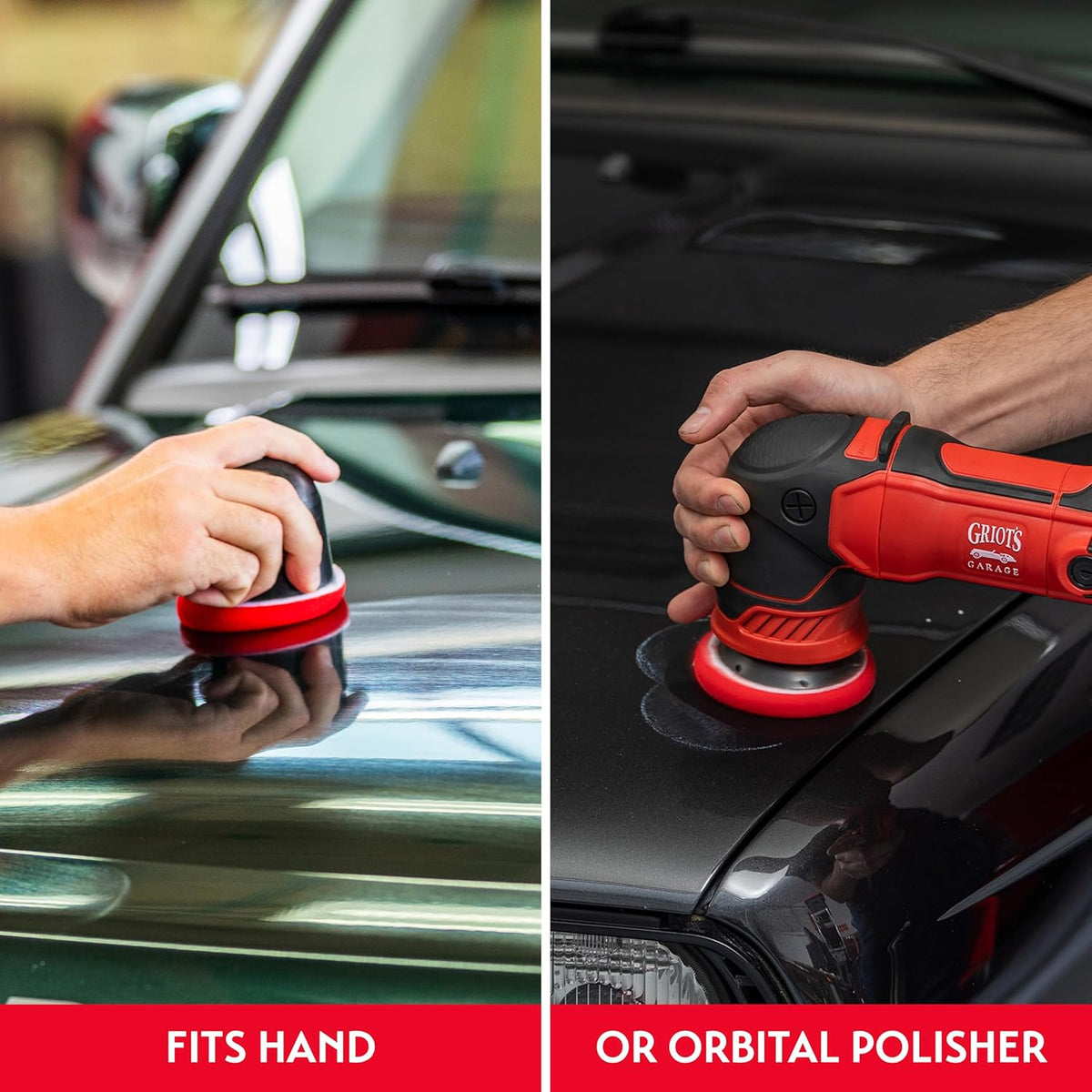 Griot's Garage 3” Red Foam Waxing Pads for Car Detailing, Polishing and Buffing Pads for Use with