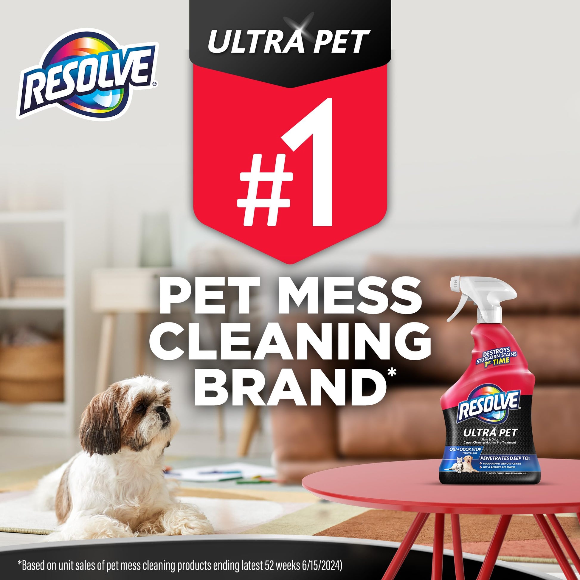 Resolve Ultra Pet Carpet Cleaner Spray – for Removal of Pet Stains & Odors, 32oz