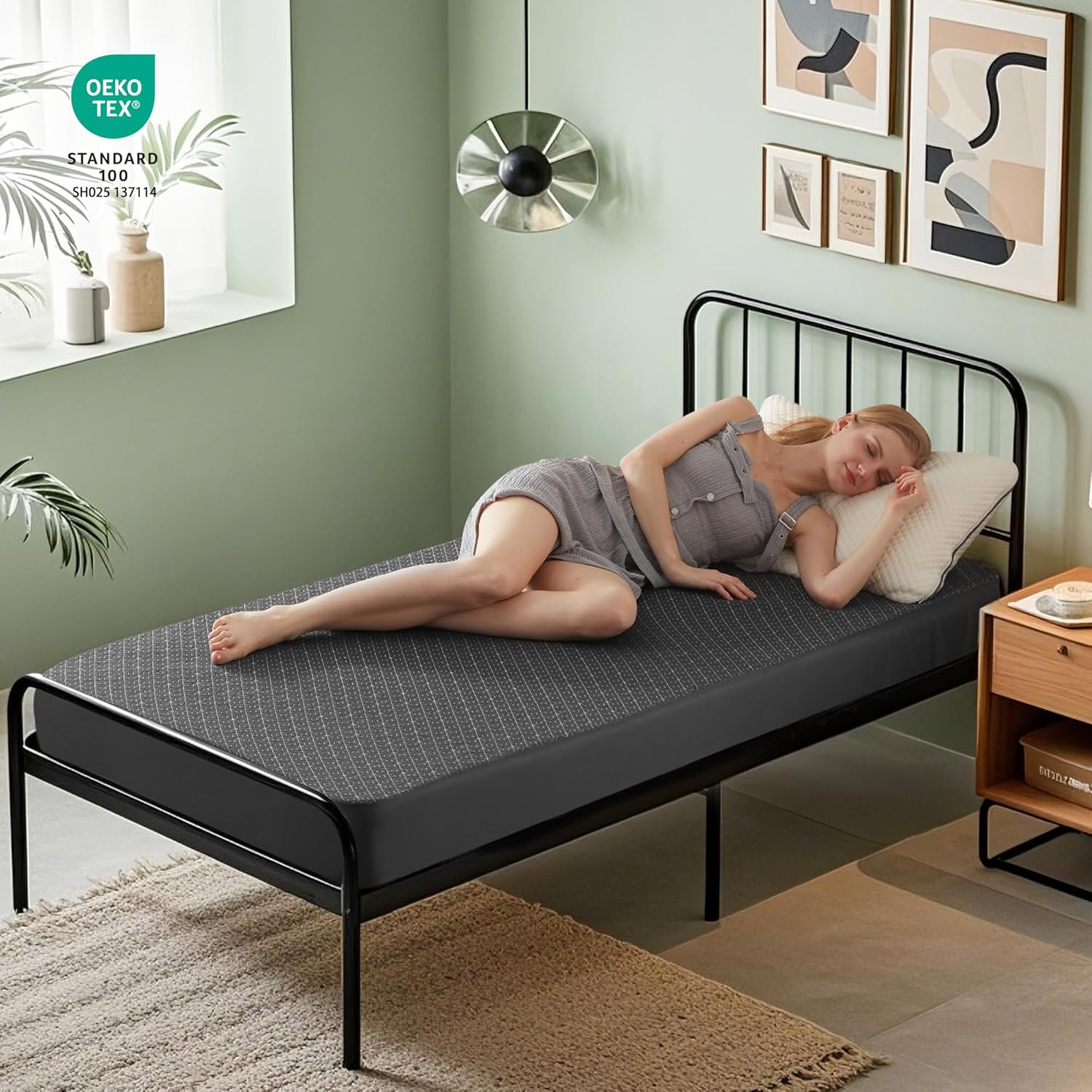 BEDLORE Waterproof Twin XL Mattress Protector, Noiseless Mattress Cover with Stretchable Pockets