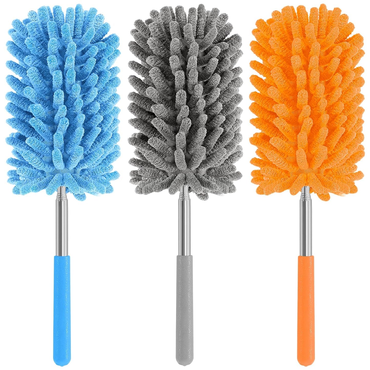 Mini Duster for Cleaning, 360° Bendable Hand Dusters with Extension Pole, Washable Small Duster for