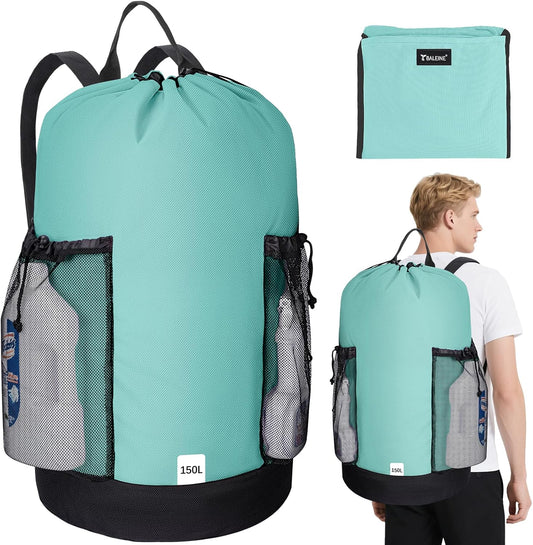 BALEINE 150L Laundry Bag Backpack, 900D Oxford Fabric Large Travel Laundry Bags with Shoulder