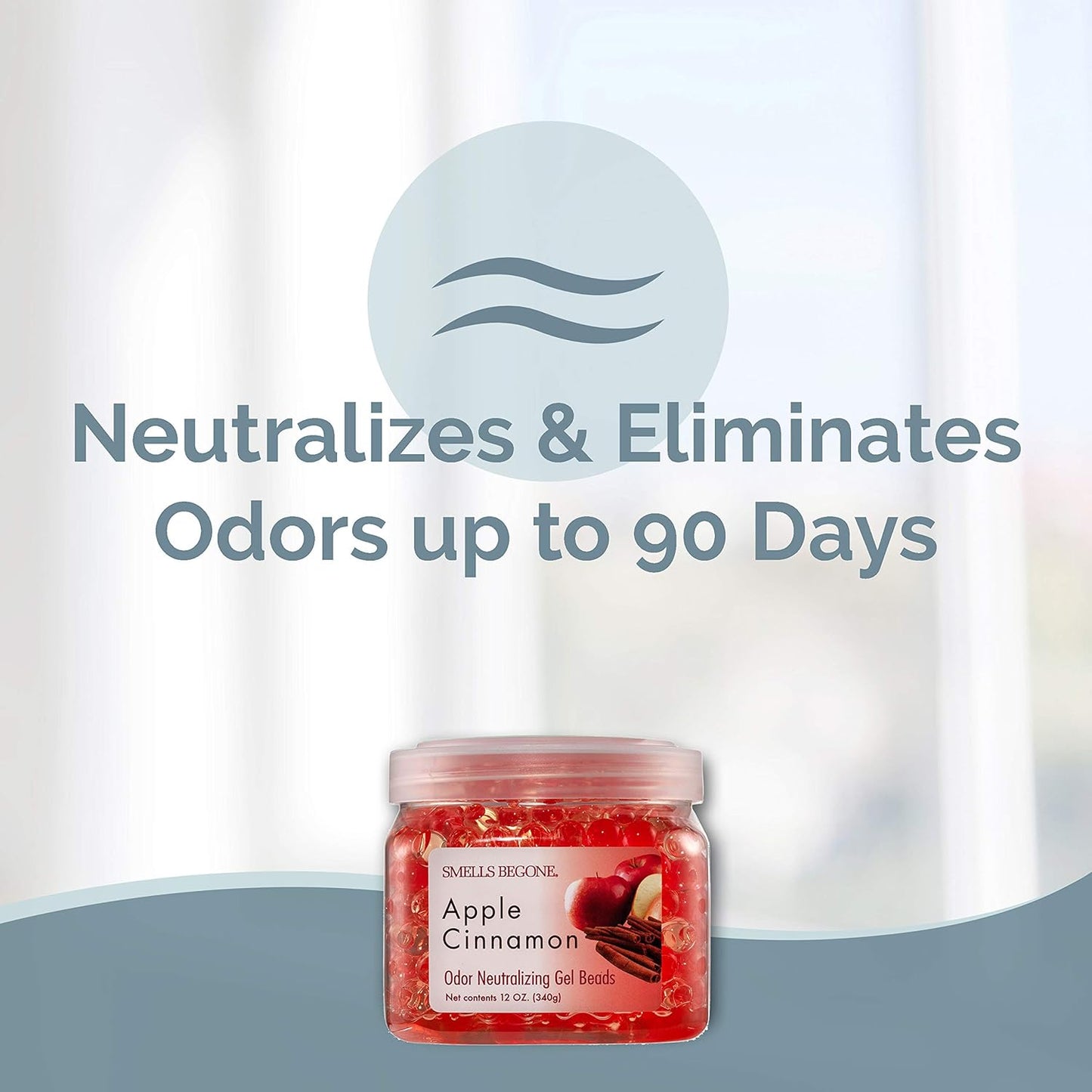 SMELLS BEGONE Odor Eliminator Gel Beads - Air Freshener - Eliminates Odor in Bathrooms, Cars