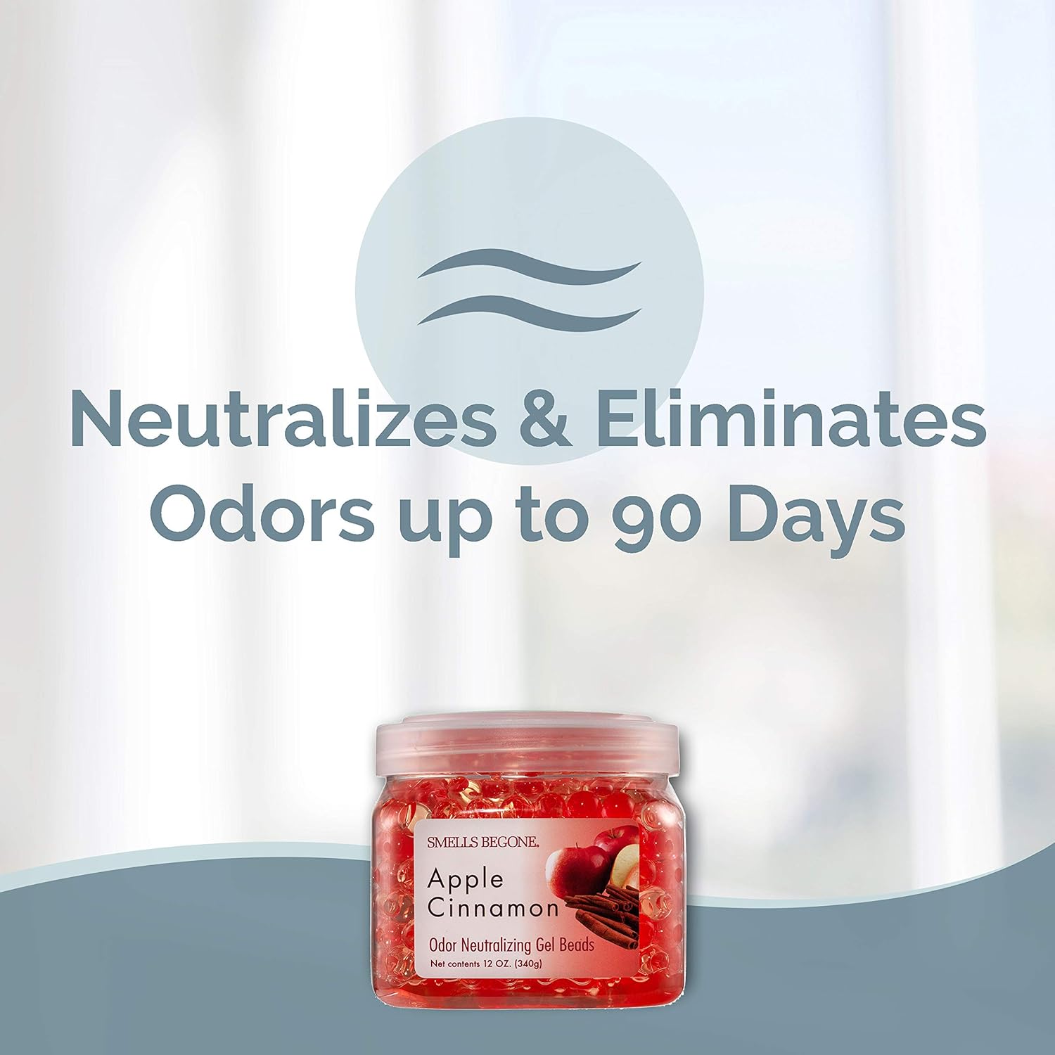 SMELLS BEGONE Odor Eliminator Gel Beads - Air Freshener - Eliminates Odor in Bathrooms, Cars