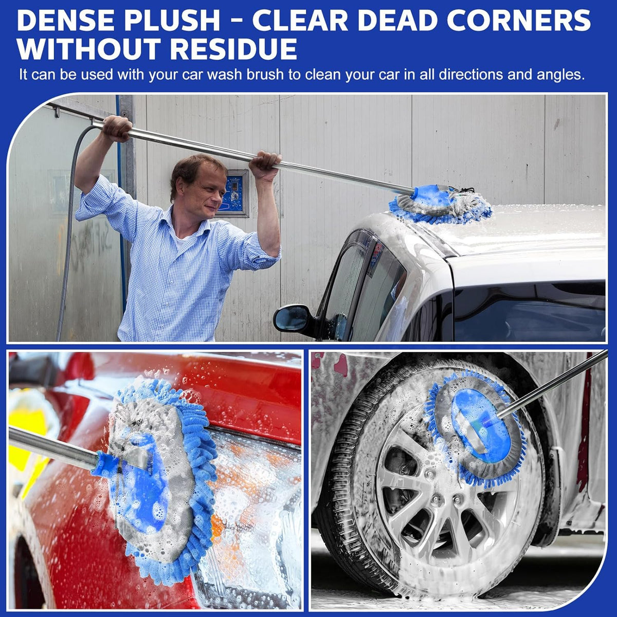 Layhit 5 Pcs Car Wash Mitt Set, Brush Not Included, Microfiber Mitt Cleaning Car Truck Washing