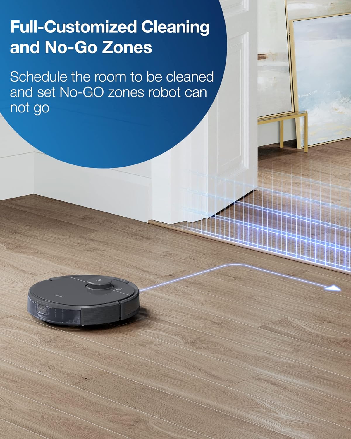 Ecovacs Deebot T8 Robot Vacuum and Mop Cleaner, Precise Laser Navigation, Multi-floor Mapping