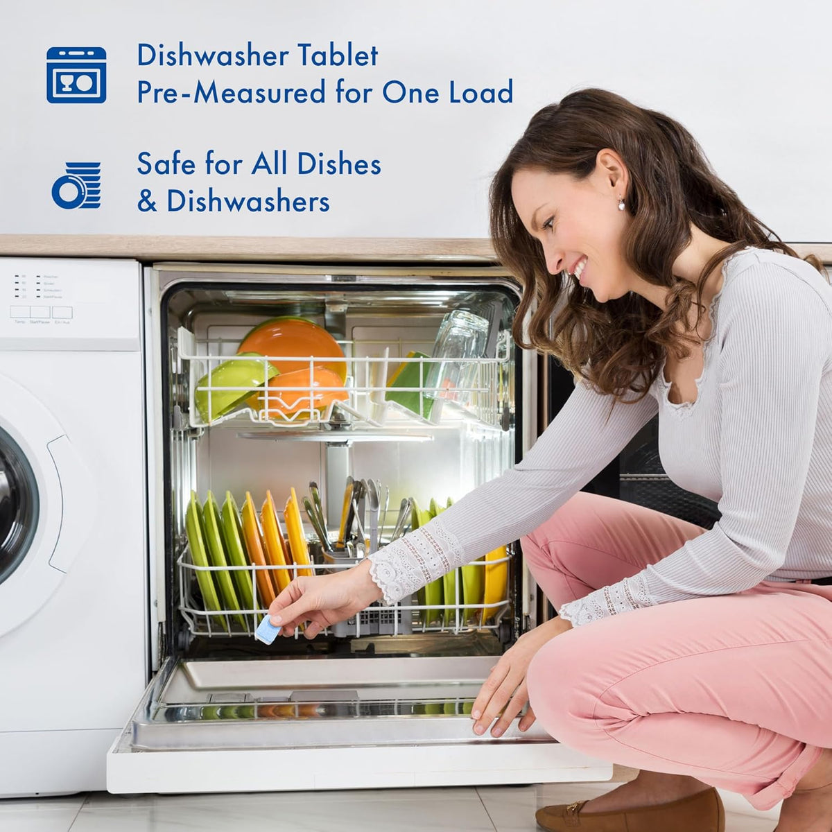 Individually Wrapped Dishwasher Tablets | Dishwasher Detergent | Dish Soap Pods | Fresh Lemon Scent