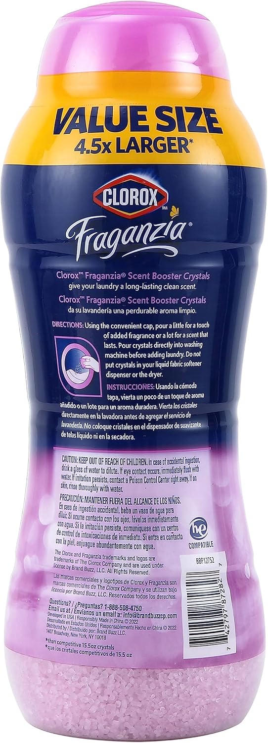 Clorox Fraganzia Laundry Scent Booster Crystals in Spring Scent - Scented In-Wash Freshener Beads