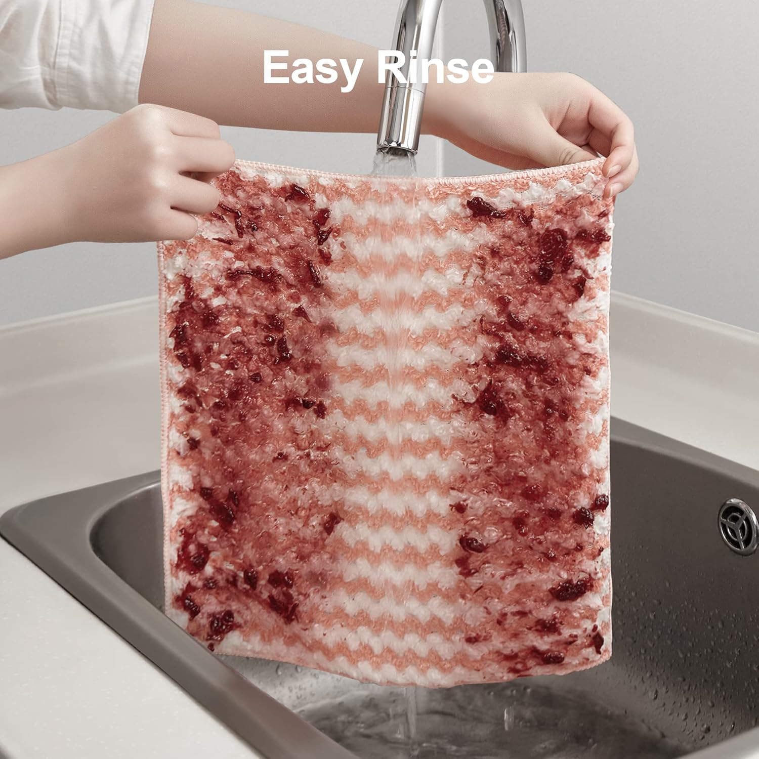 JOYMOOP 12 Pack Microfiber Cleaning Cloth, Larger Kitchen Towels, Dish Rags for Dish Drying