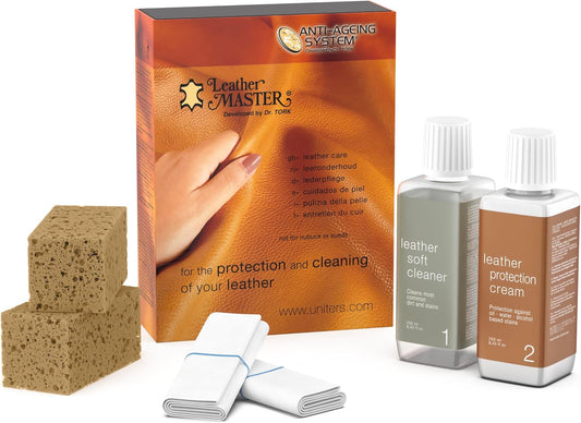 Leather Master Leather Care Kit | Leather Cleaner and Conditioner Kit | Cleans & Restores Car