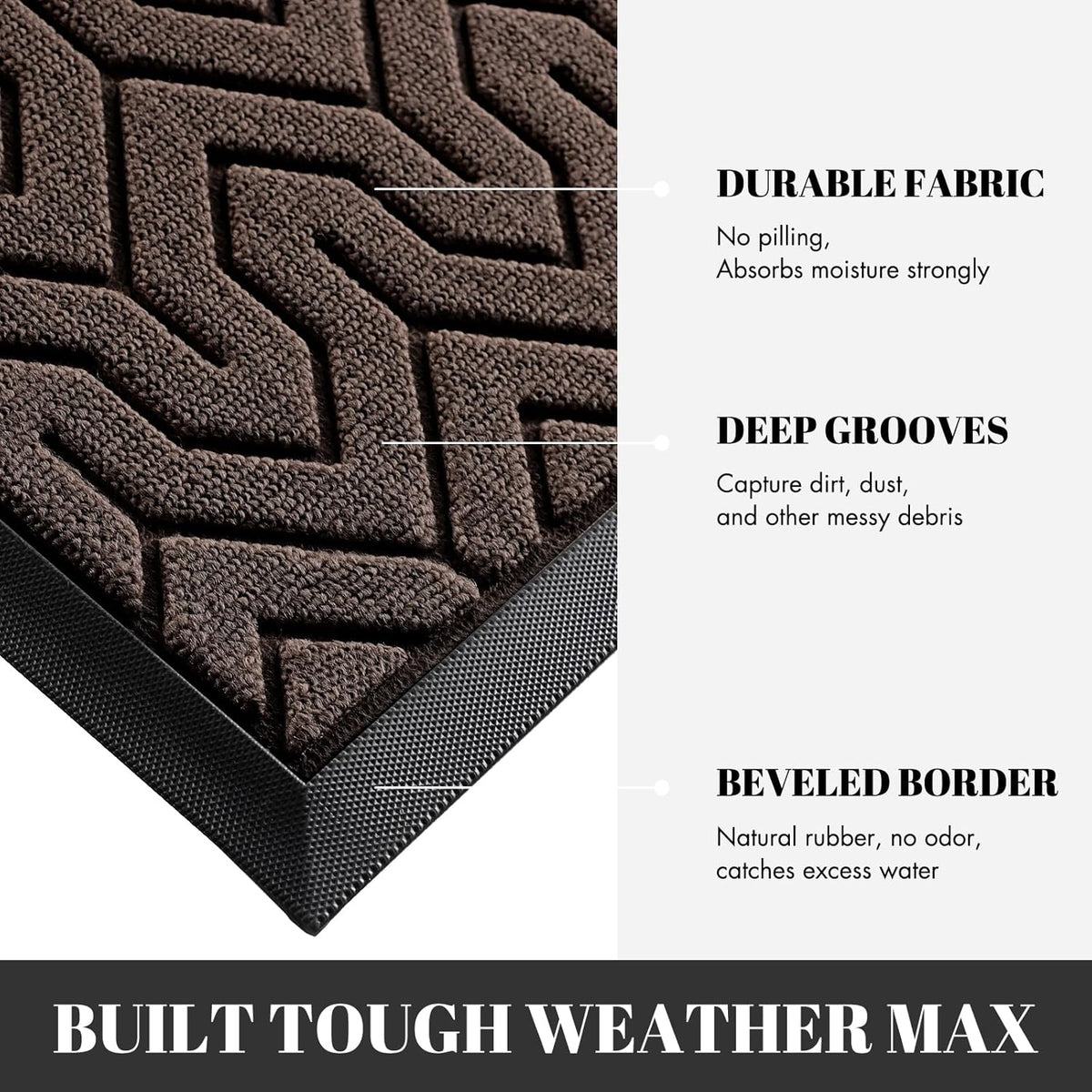 Yimobra Extra Large Door Mat Outside Entrance 60x32, Waterproof Heavy Duty Outdoor Mats for Front