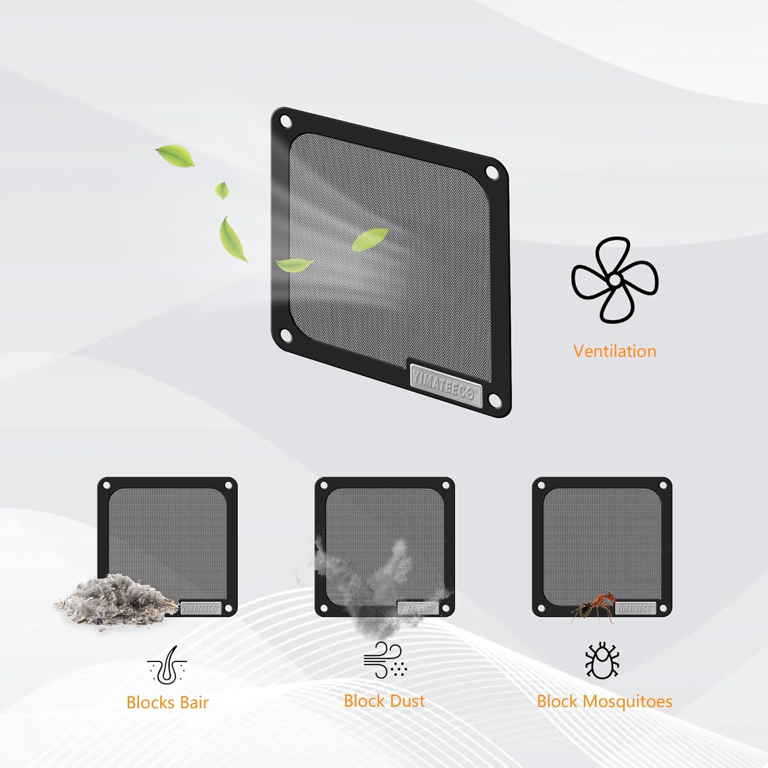 140mm PC Dust Filter for Computer Cooler Fan/PSU/Routers PVC 50 Mesh, Magnetic Dust Mesh Computer