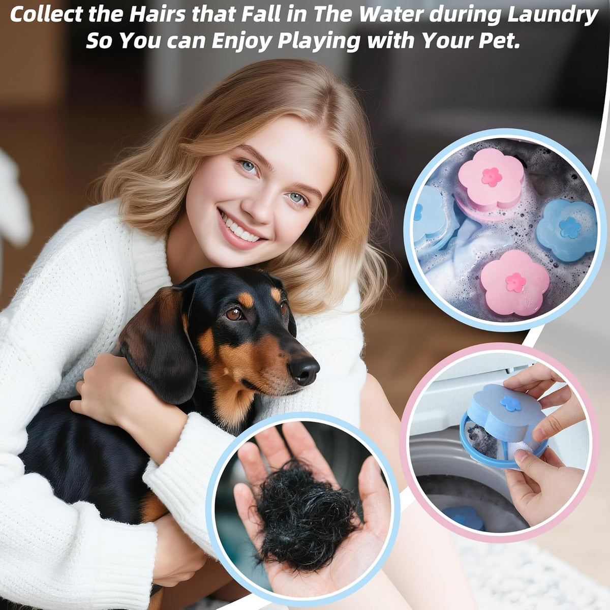 Pet Hair Remover for Laundry,Lint Catcher for Laundry,Washing Machine Floating Lint Mesh