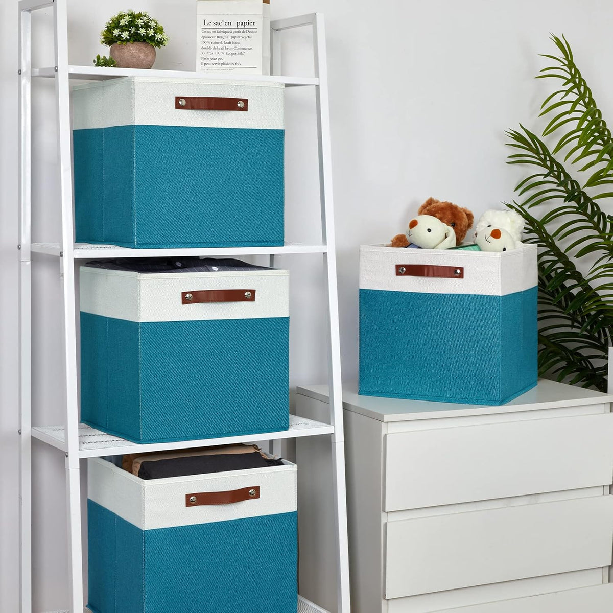 Temary Cube Storage Bins Storage Cube Bins for Home, 4 Pack Fabric Storage Bins for Organization