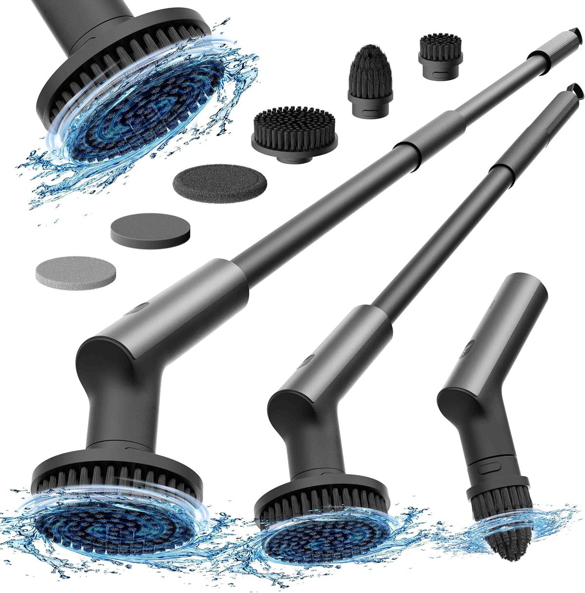 HOTO Cordless Electric Spin Scrubber, IPX7 Full Body Waterproof Bathroom Cleaning Brush, Max 22