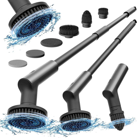 HOTO Cordless Electric Spin Scrubber, IPX7 Full Body Waterproof Bathroom Cleaning Brush, Max 22