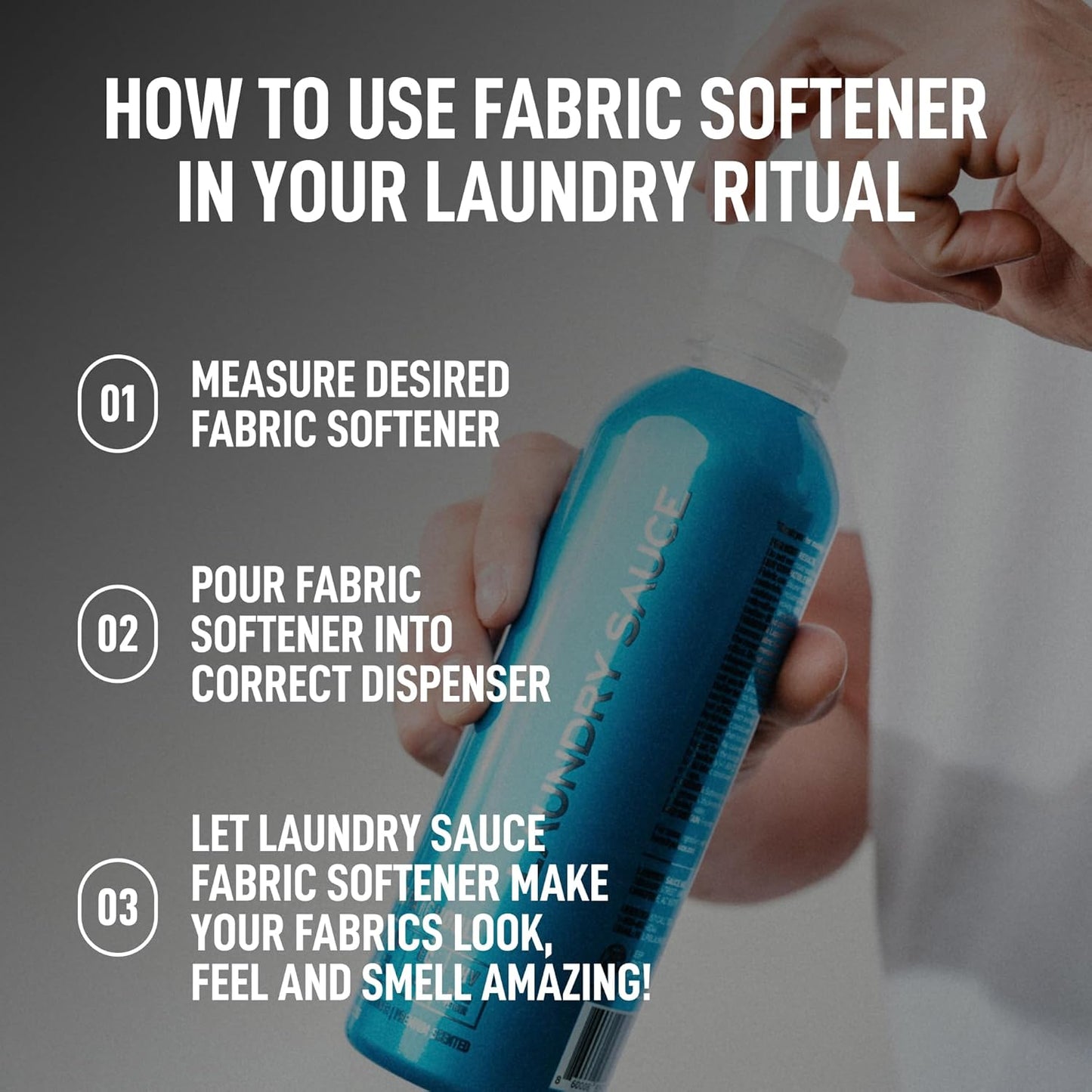 Laundry Sauce - Laundry Fabric Softener (Indonesian Patchouli) Luxury Fragrance, Softens &