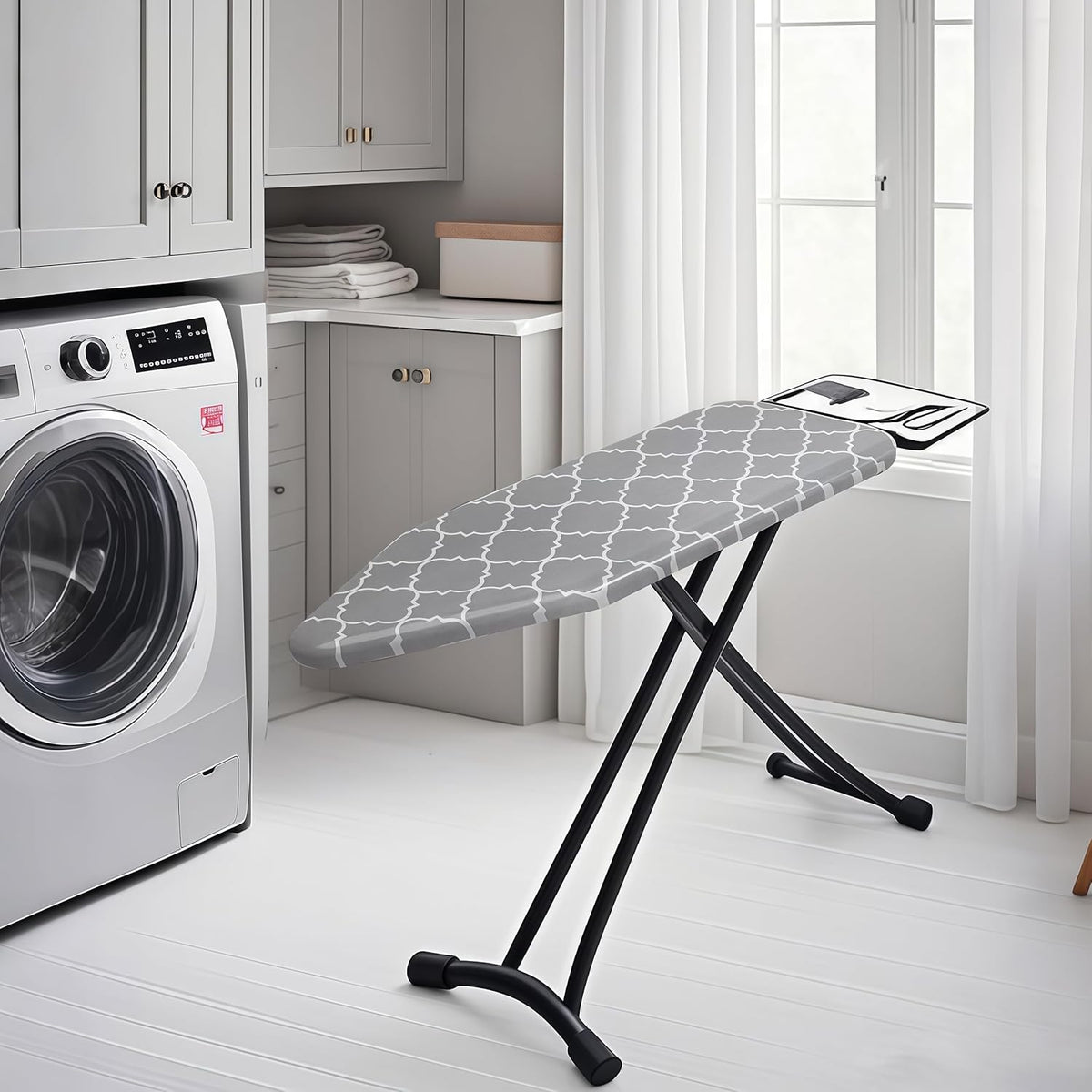 Ironing Board Cover with Two 5MM Thick Feltpads,12"x36"Heat Resistant Replacement Ironing Board
