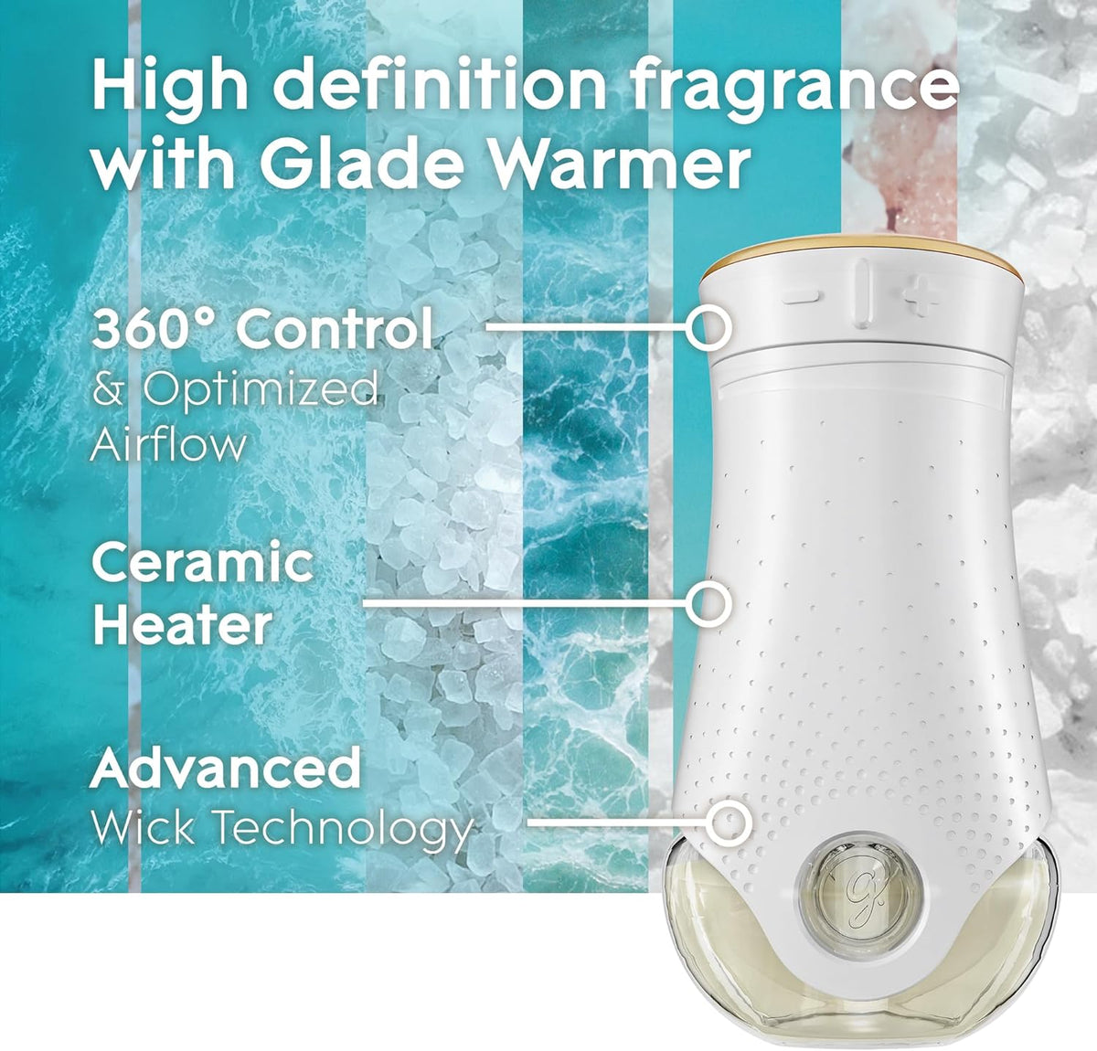 Glade PlugIns Refills Air Freshener, Sky & Sea Salt, Scented and Essential Oils for Home and