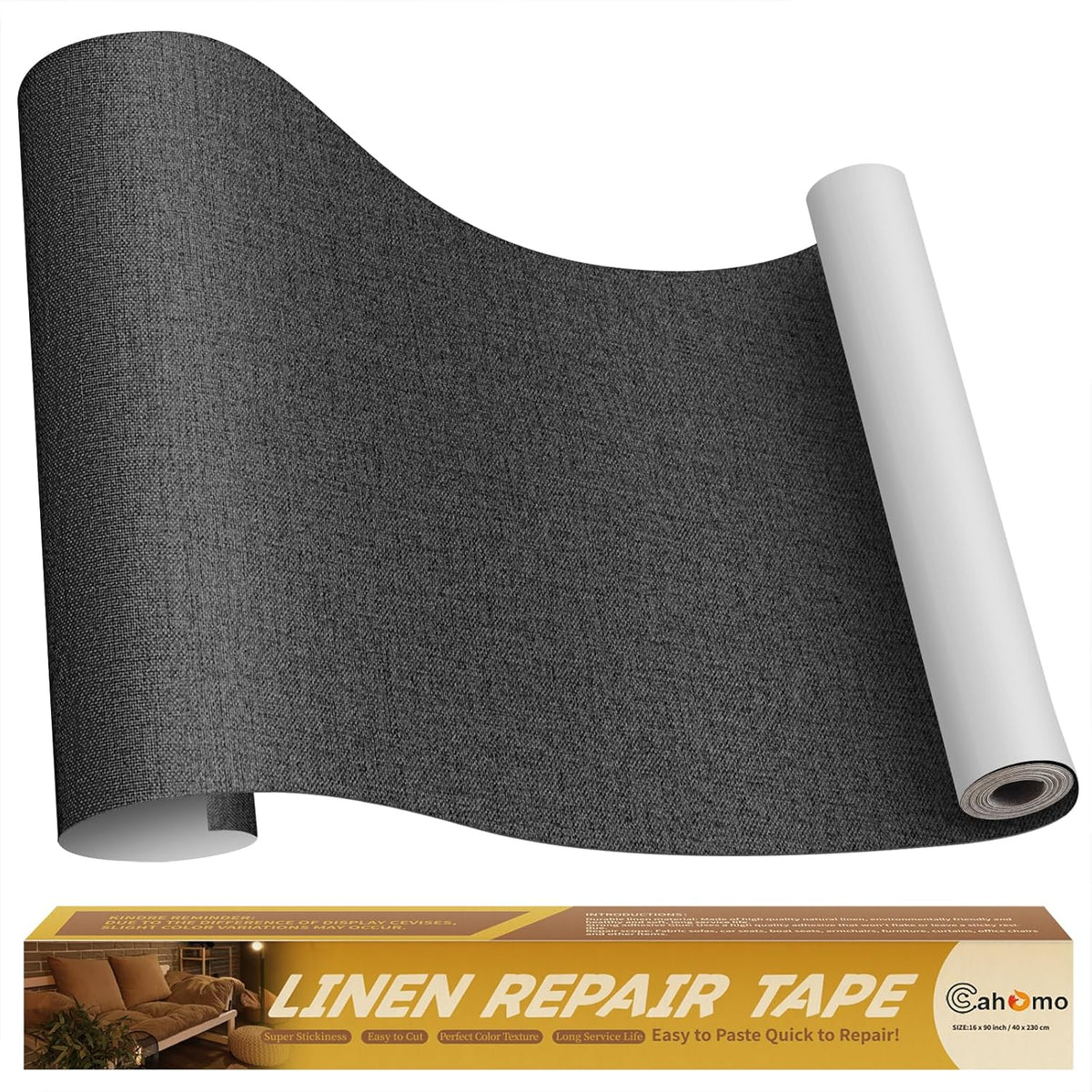 Linen Repair Tape 16x90 inch, Self Adhesive Fabric Patches, Linen Patch Tape Kit, Fabric Repair