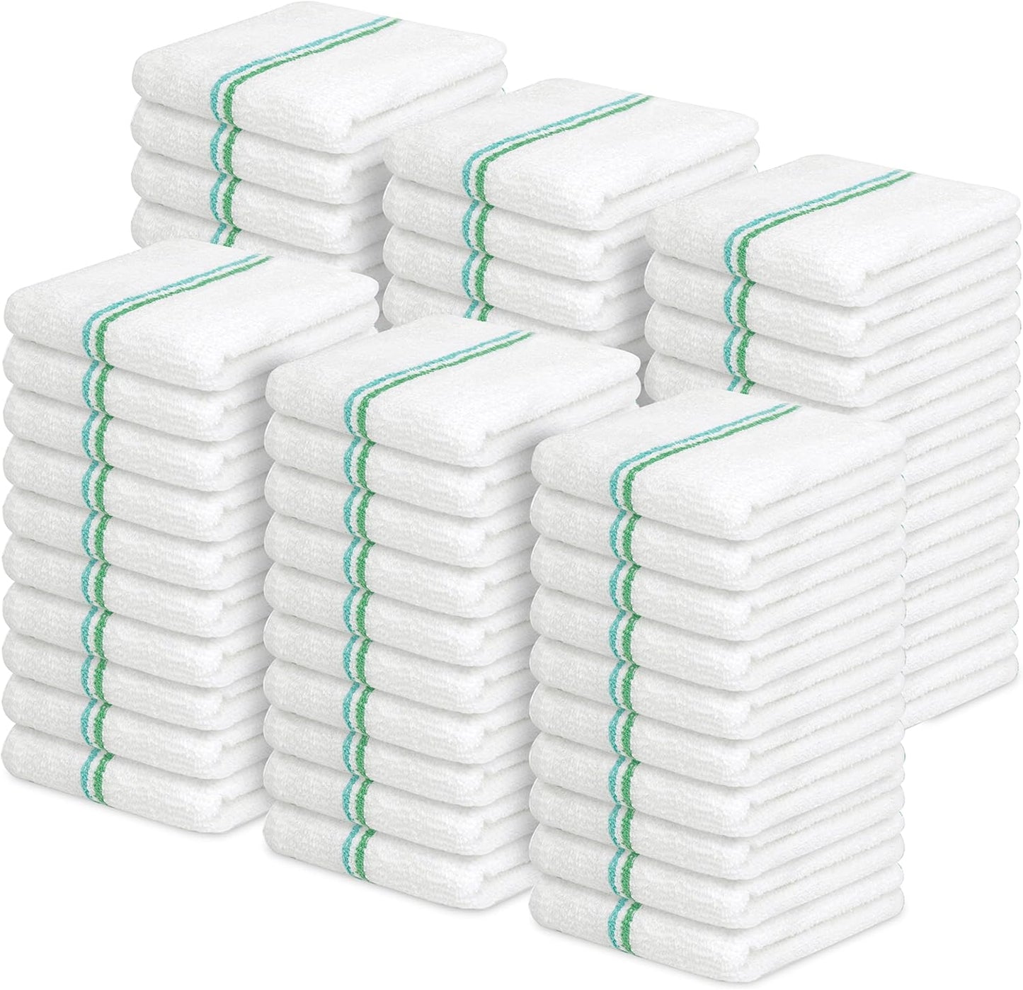 Avalon Towels Terry Bar Mop Towels (Value Pack of 60) Size 16"x19" – Absorbent and Durable