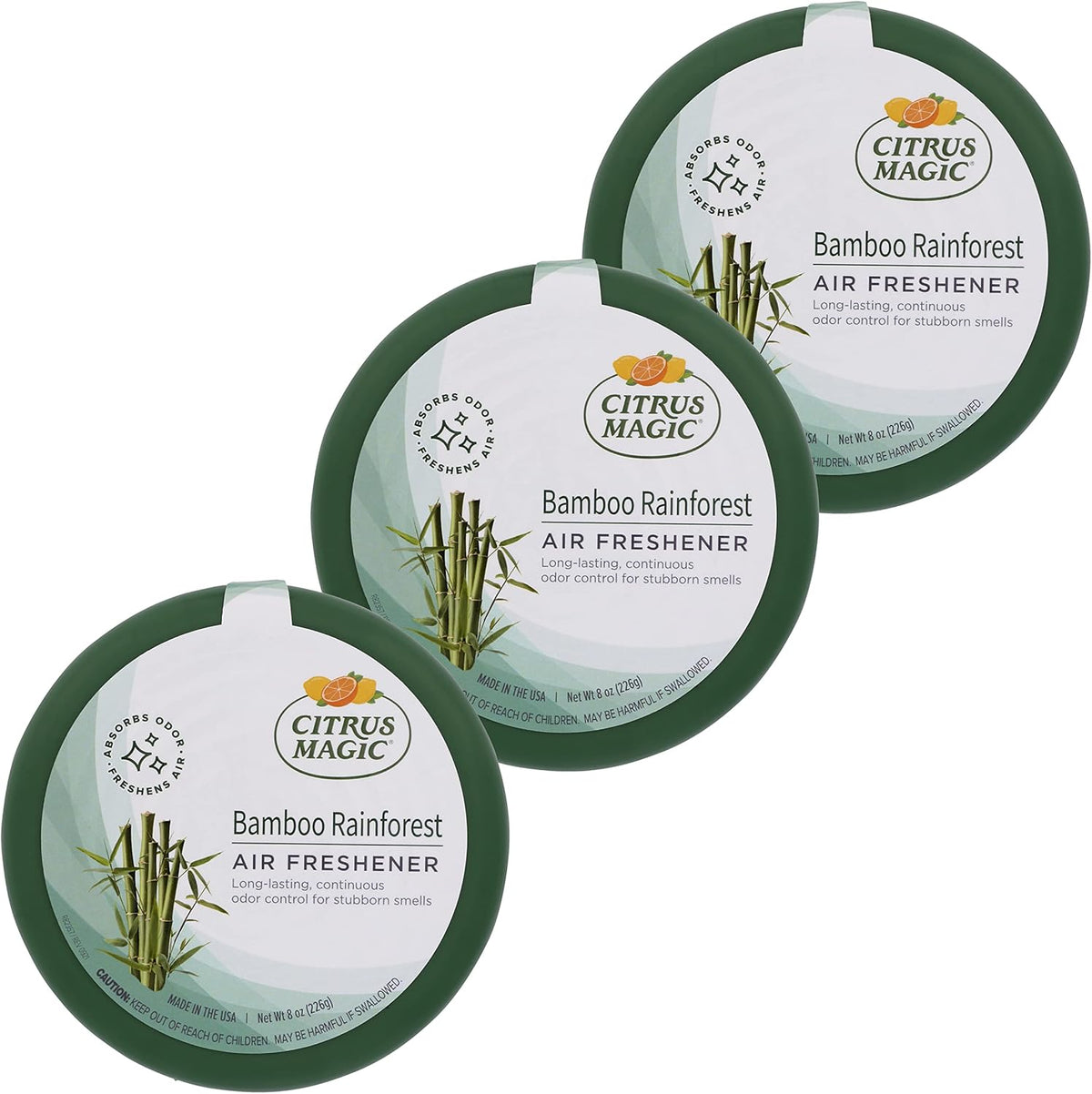 Citrus Magic Solid Air Freshener, Pack of 3, Bamboo Rainforest