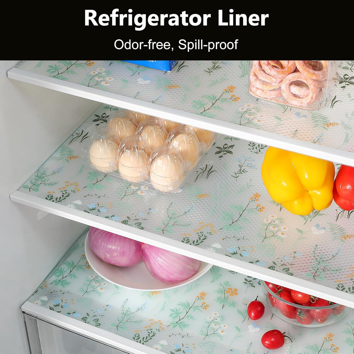 INNOLITES Shelf Liners for Kitchen Cabinets – Drawer Liner Waterproof & Oil-Proof, Non-Adhesive EVA