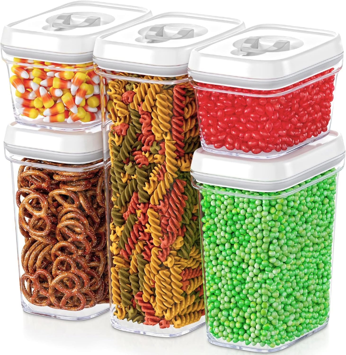 DWËLLZA KITCHEN Airtight Food Storage Containers with Lids - 5 Piece Set - Kitchen Accessories