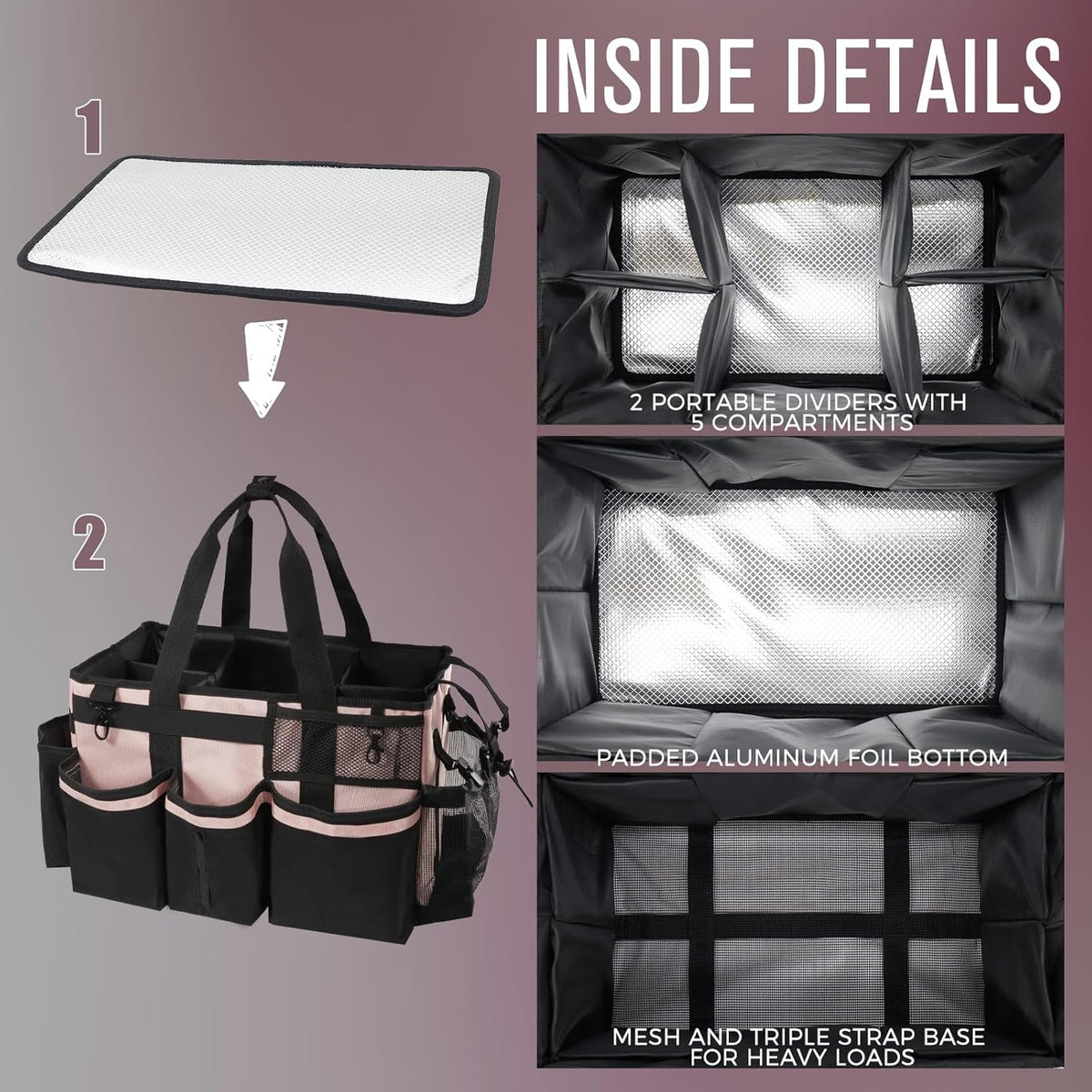Wearable Cleaning Caddy, Cleaning Caddy Supplies Organizer with Handle & Shoulder Straps for