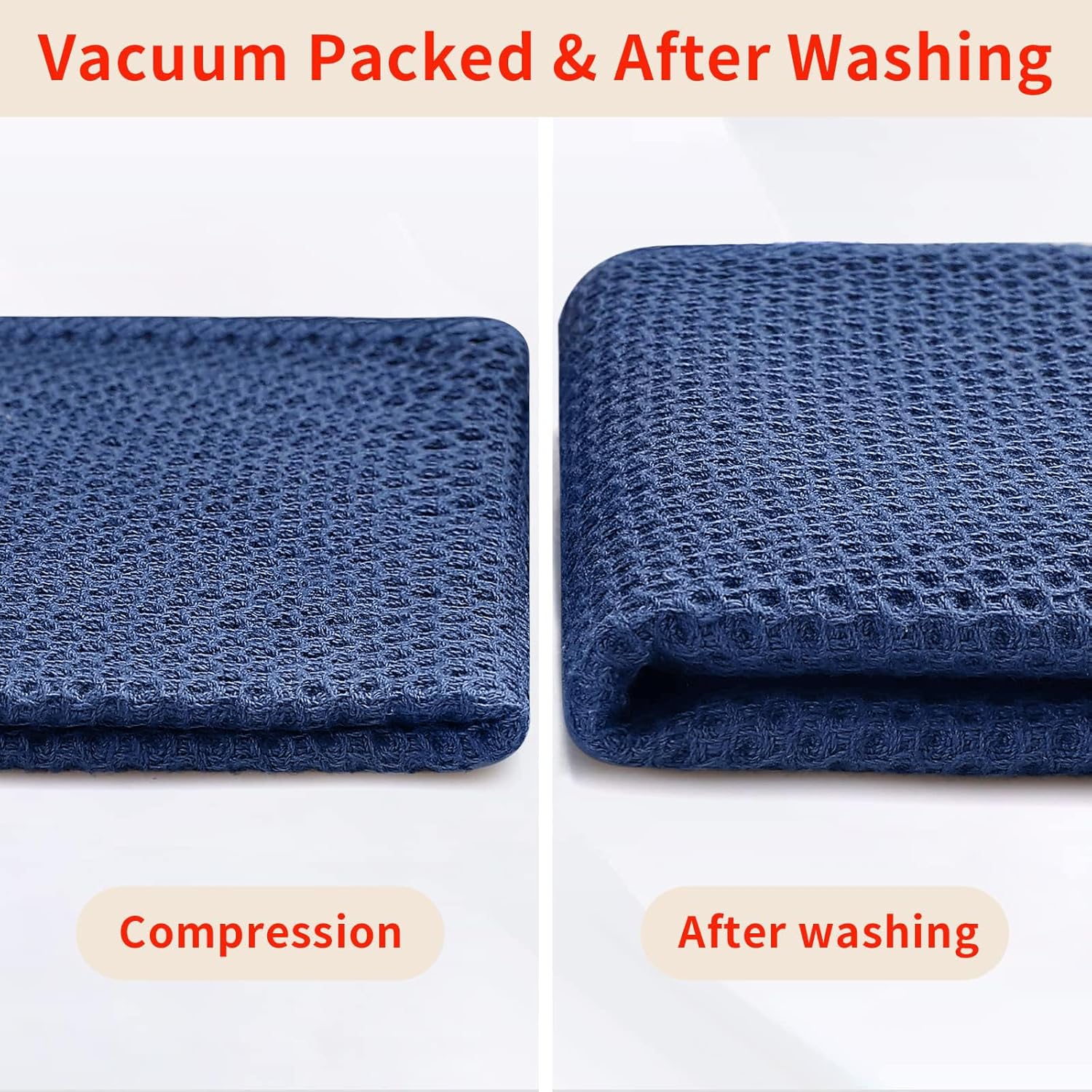 Homaxy 100% Cotton Waffle Weave Kitchen Dish Cloths, Ultra Soft Absorbent Quick Drying Dish Towels