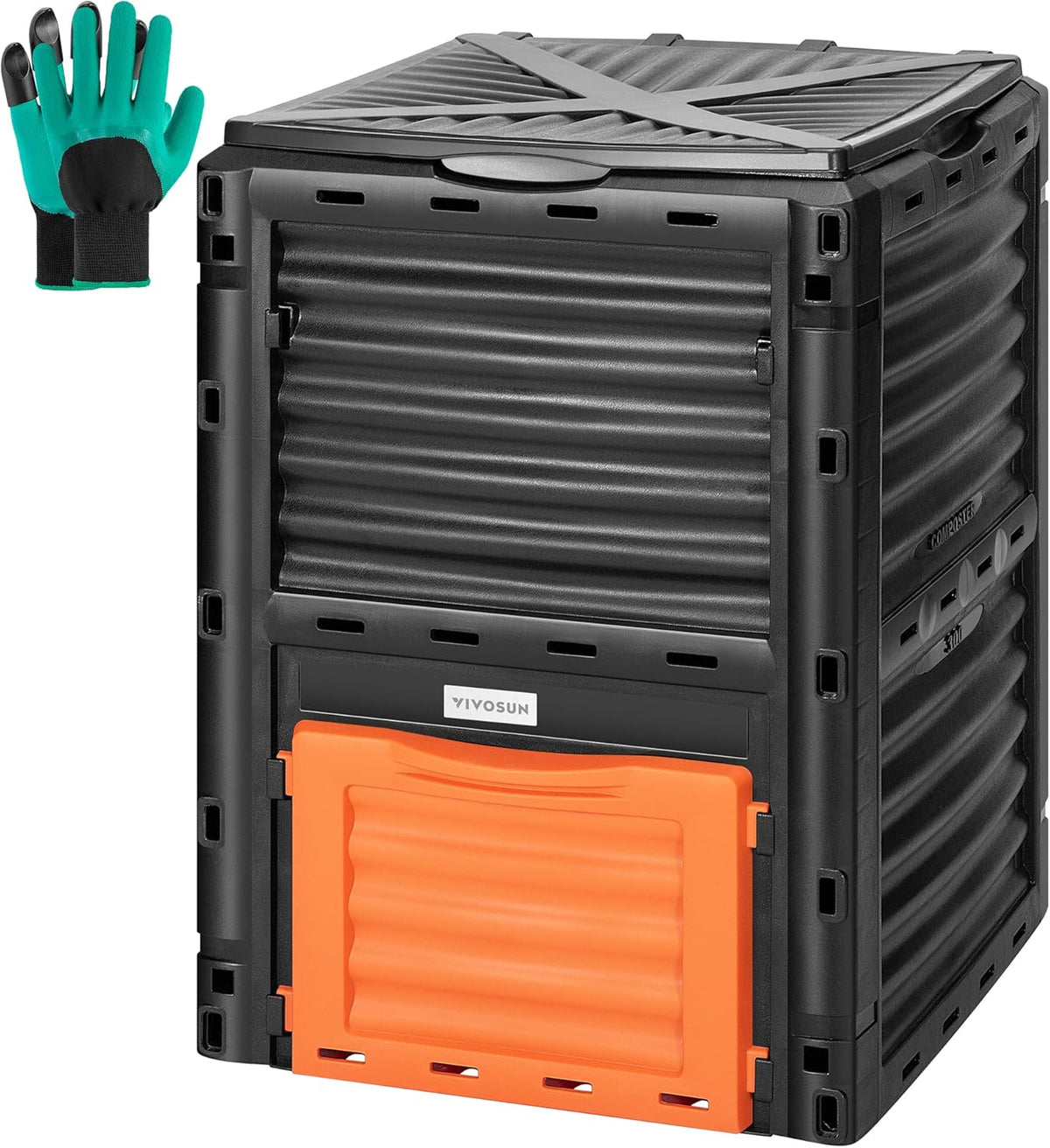 VIVOSUN Compost Bin 80Gallon (300L), Outdoor Composter W/Large Capacity & Easy Assembling, Compost