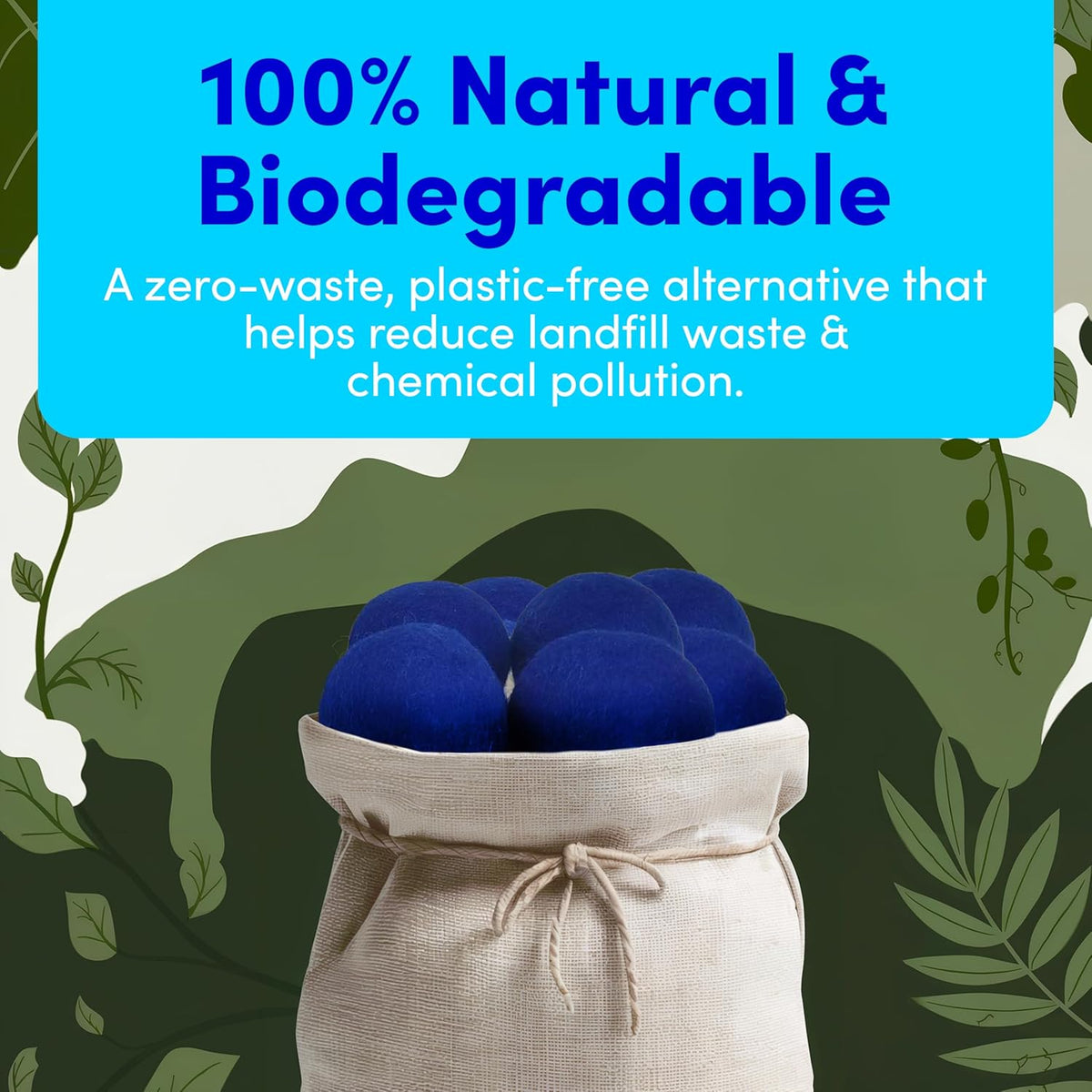 Zero Trace Wool Dryer Balls - Dryer Balls Laundry Reusable - Eliminate Wrinkles Static & Lint