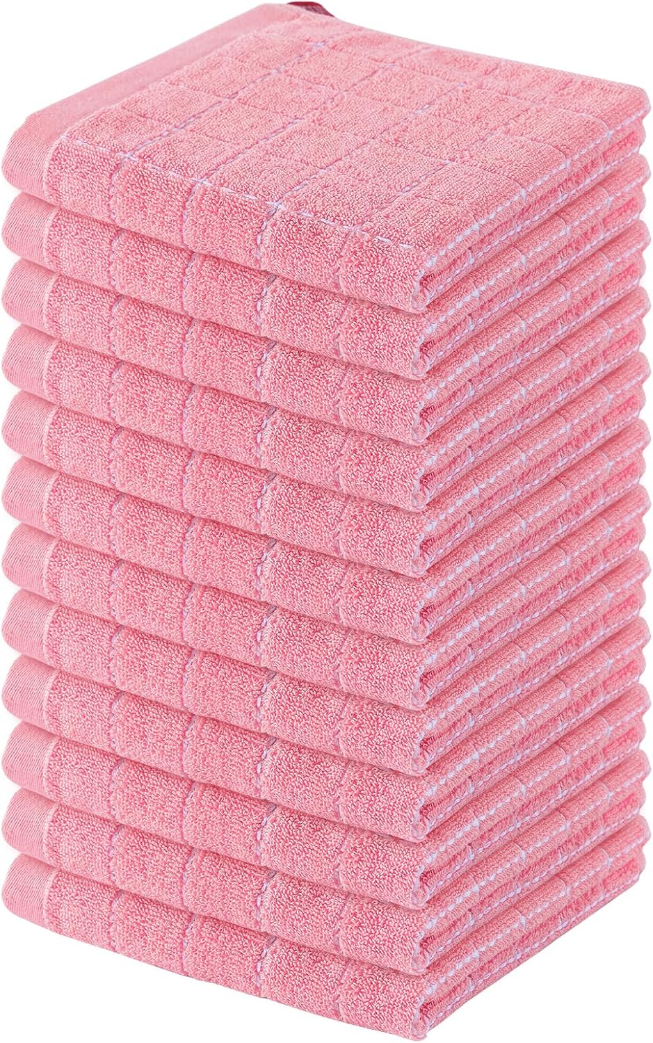 Homaxy 100% Cotton Terry Kitchen Dish Cloths, Ultra Soft and Absorbent Dish Towels for Kitchen