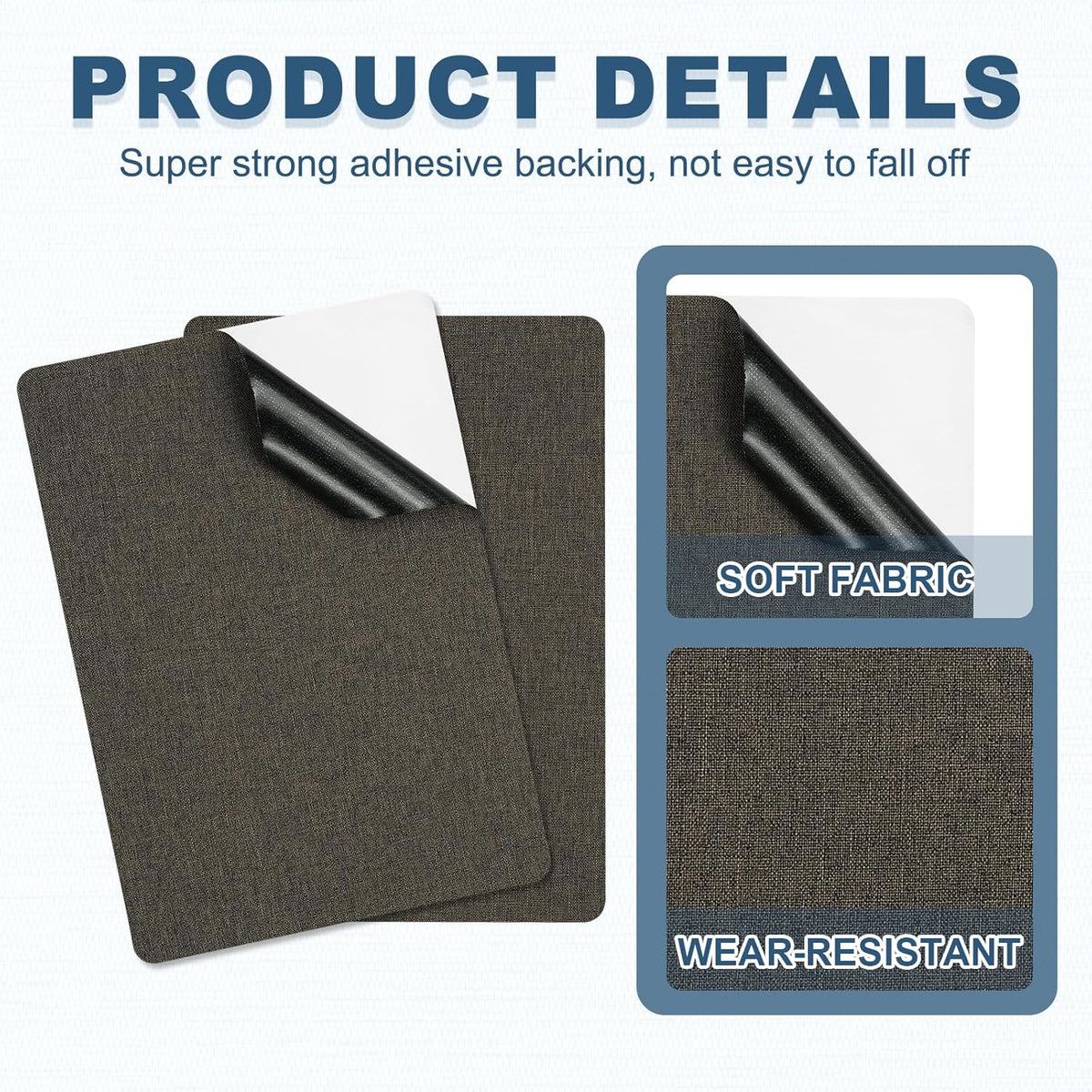 PATIKIL 8x11 Inch Linen Repair Patches, 2Pcs Self-Adhesive Fabric Patch for Sofas Tote Bags