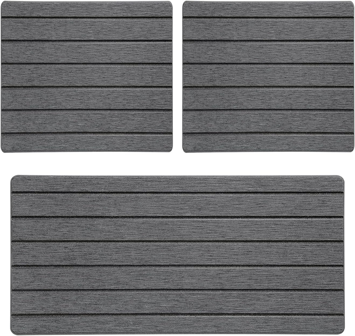 3 Pack Diatomite Stone Sink Tray, Water Absorbing Mat for Kitchen & Bathroom Counter, Quick Dry