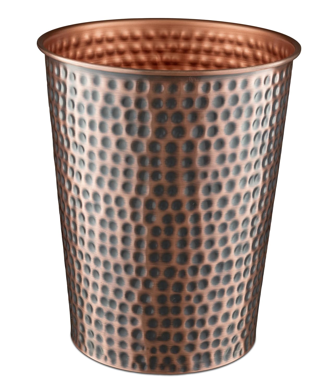 Monarch Abode Handcrafted Metal Wastebasket Trash Can for Home Office Bedroom, Decorative