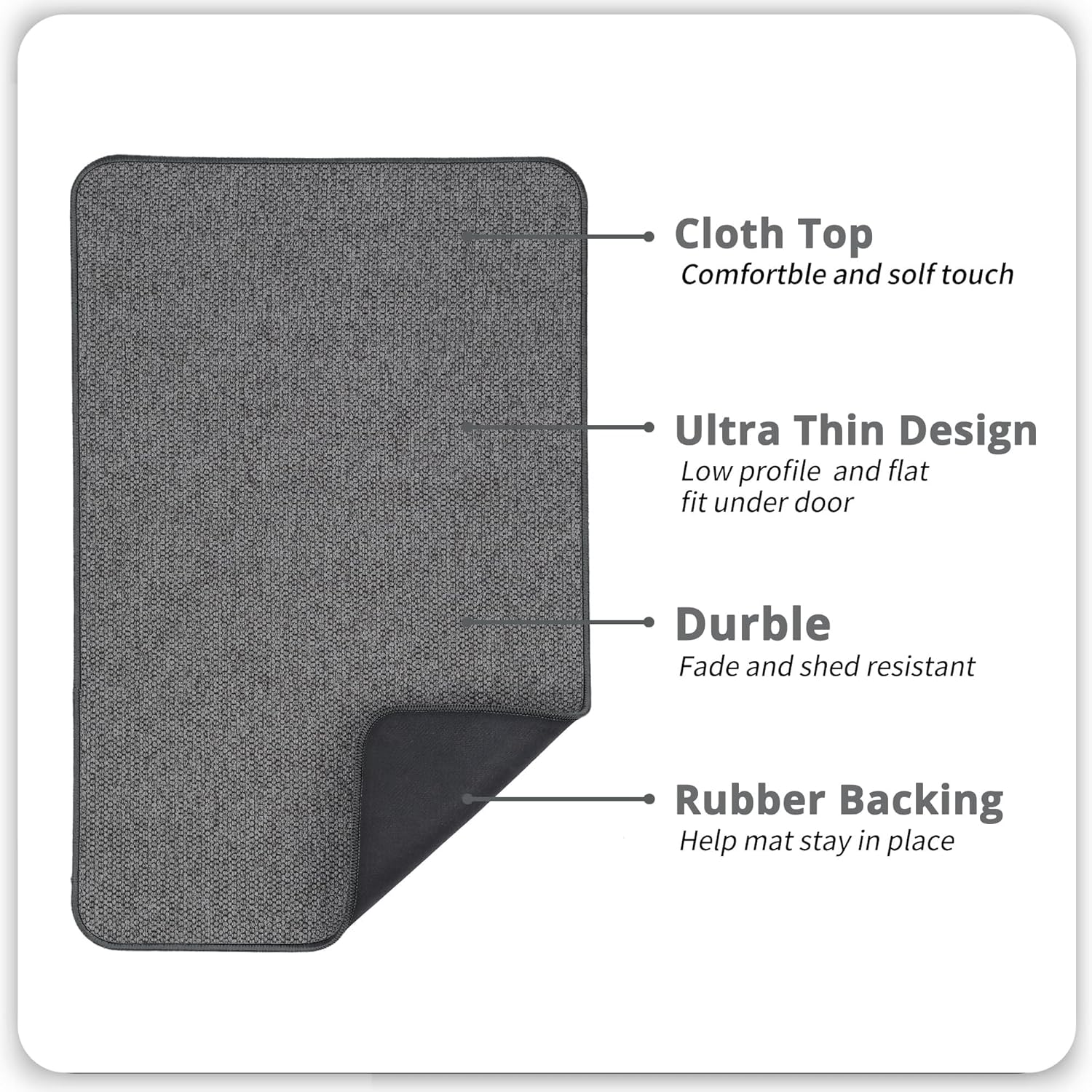 Bathroom Rugs Set 2 Pieces,Thin Bathroom Mats,Toilet Rugs,Quick Dry,Non-Slip,Machine Washable,Low