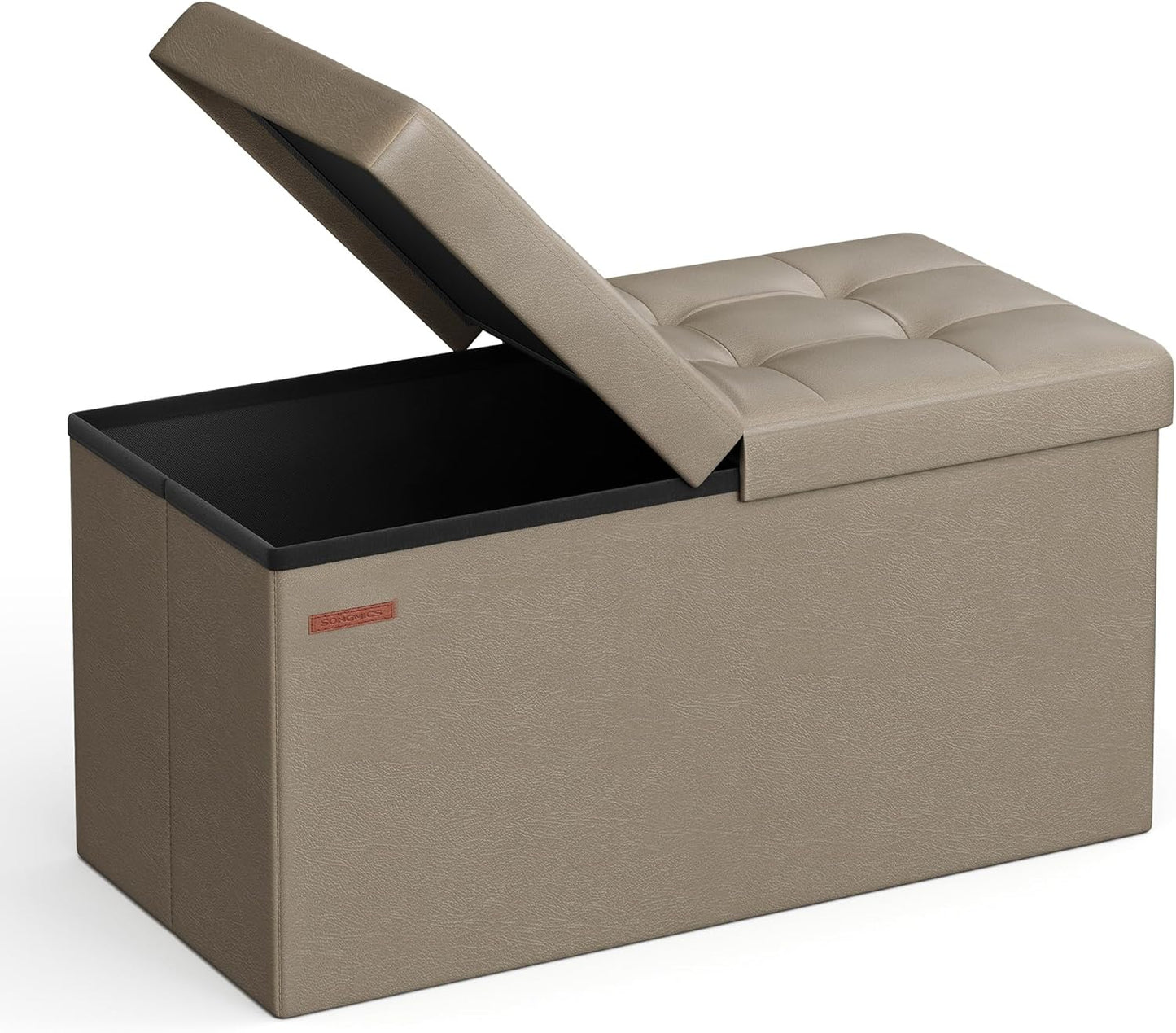 SONGMICS MAZIE Collection - 30 Inches Storage Ottoman Bench with Flipping Lid, Storage Chest