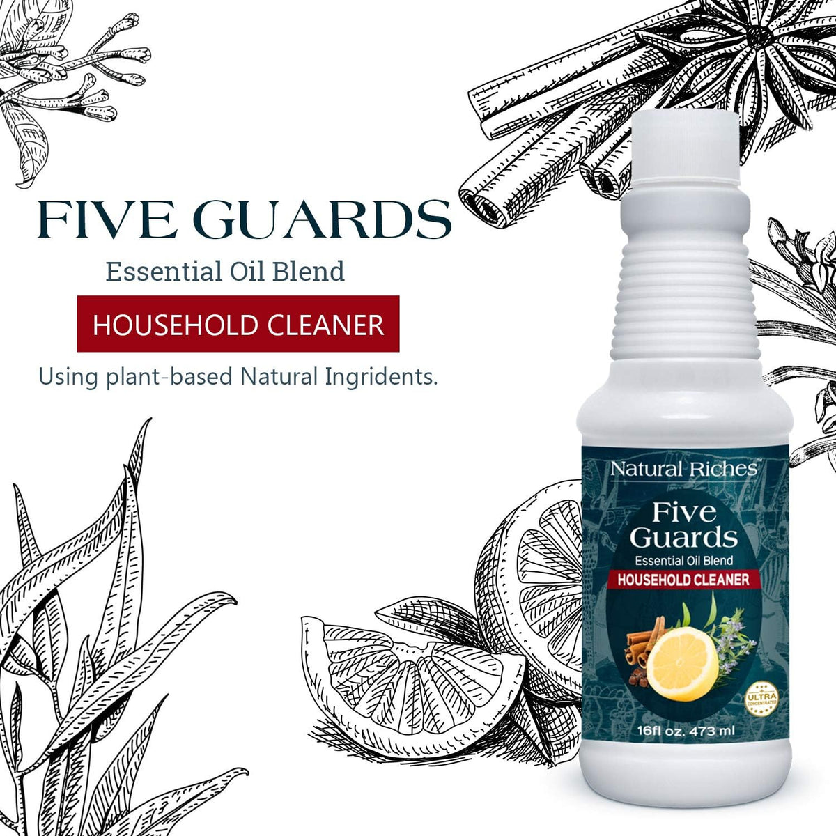 Natural Riches Household Cleaner Concentrate Five Guards from The Tales of French stories of