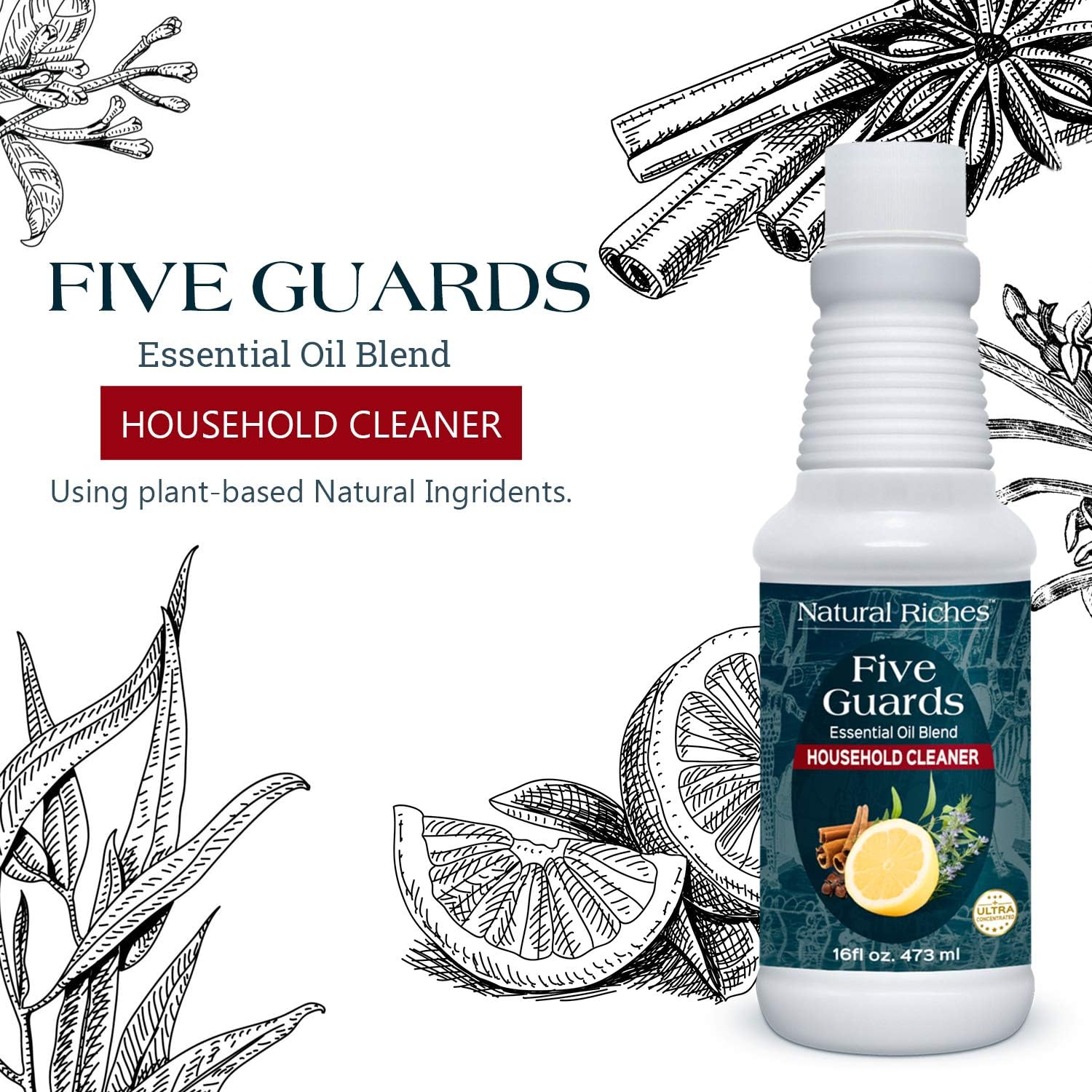 Natural Riches Household Cleaner Concentrate Five Guards from The Tales of French stories of