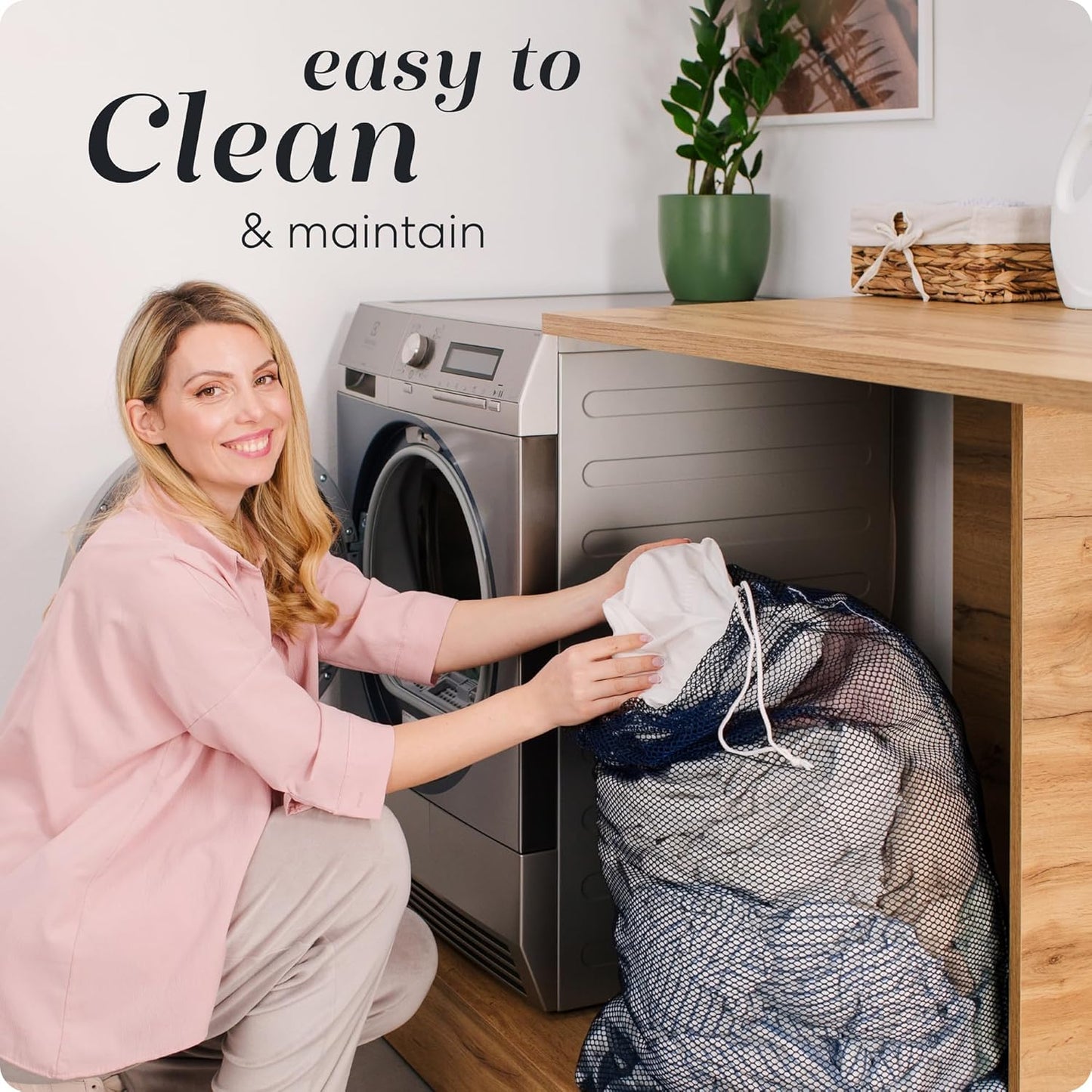 Handy Laundry Mesh XL Laundry Bag - Durable, Machine Washable with Secure Drawstring Closure