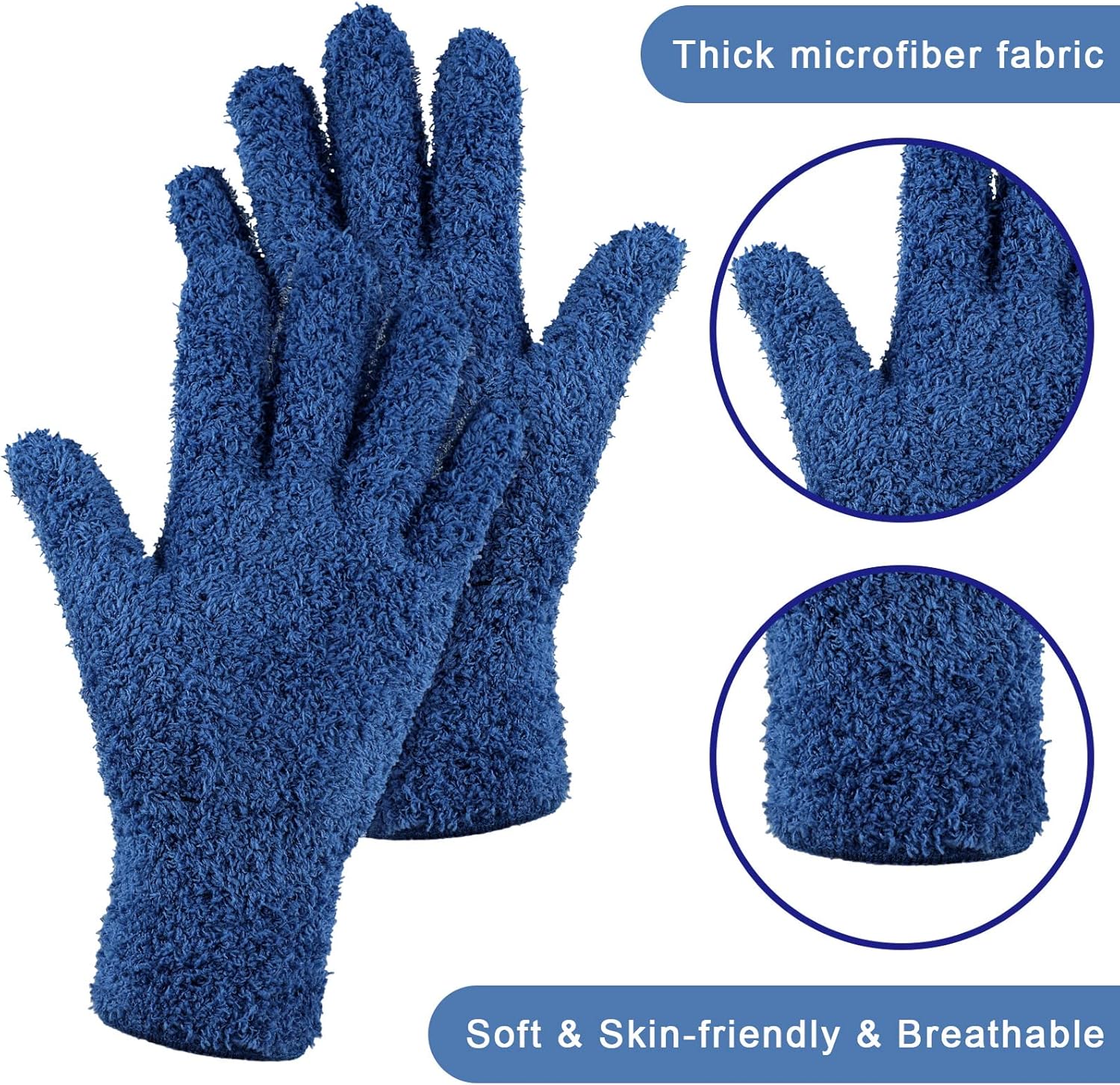 Patelai 3 Pairs Microfiber Plant Dusting Gloves Leaf Cleaning Gloves for Indoor Plants, Blinds