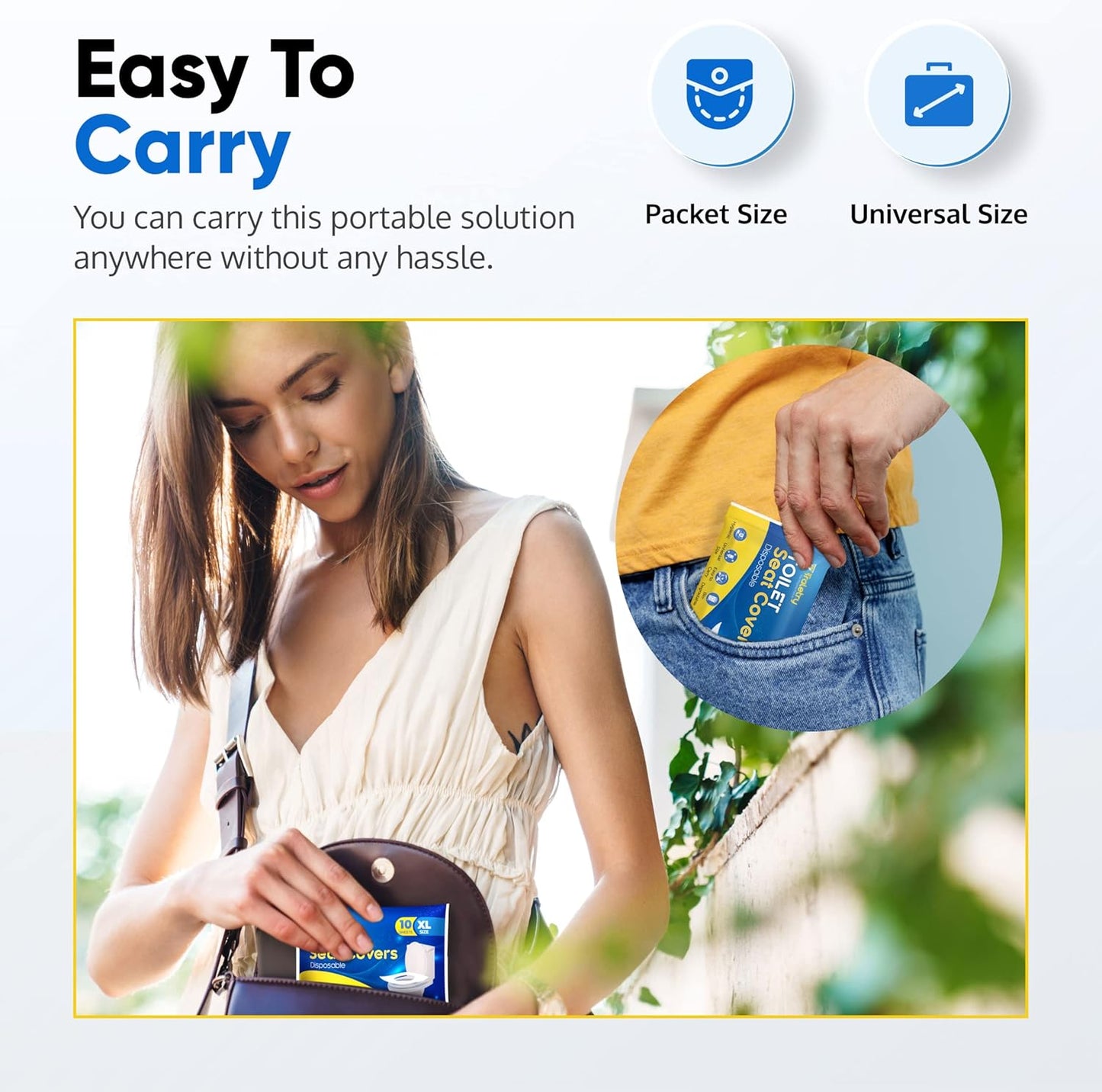 Toilet Seat Covers Disposable Flushable Travel Pack of 100 XL-Disposable Toilet Seat
